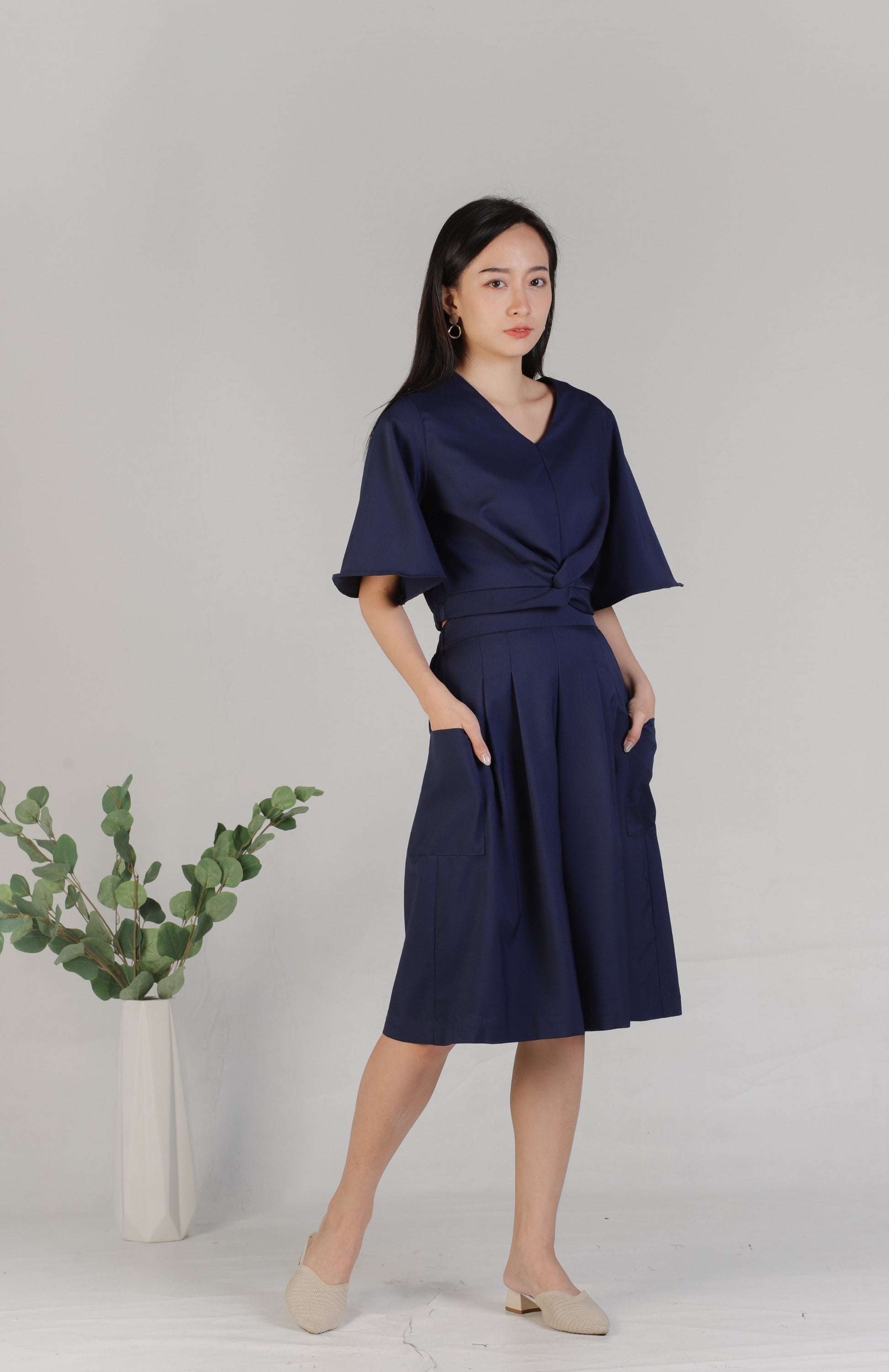 Meir Loose Pants - Navy