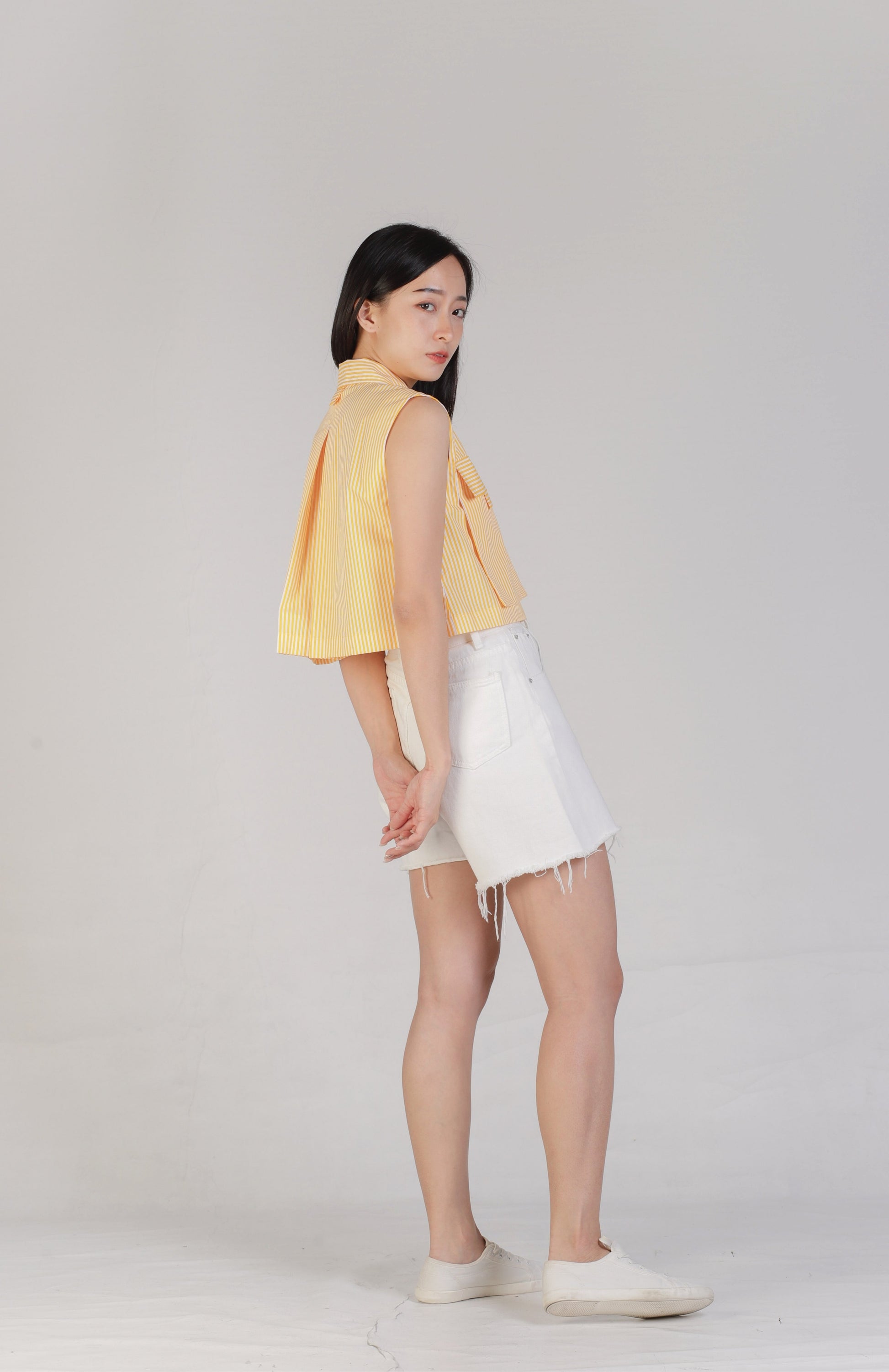 Jordyn Front Pocket Top - Yellow