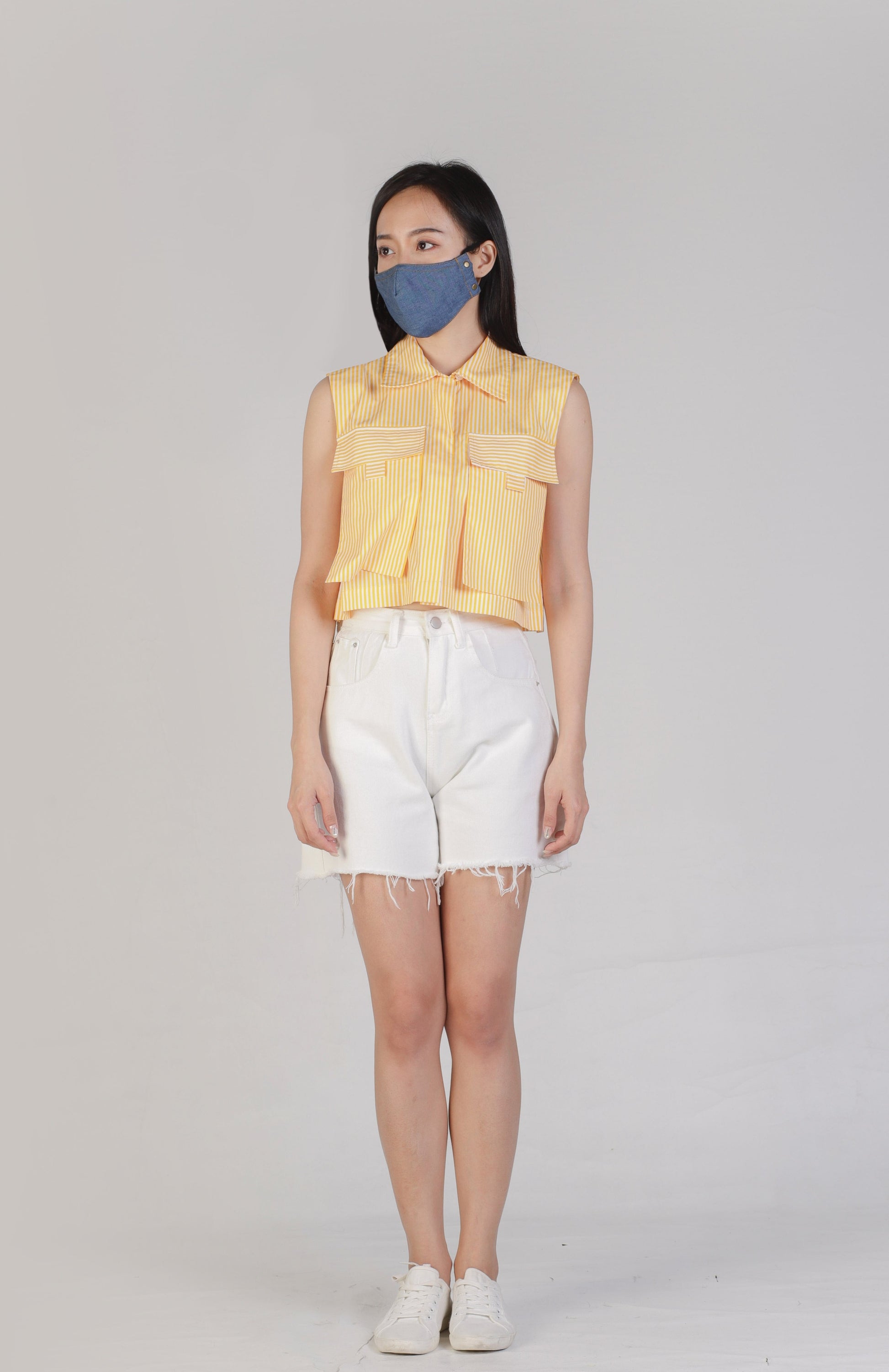 Jordyn Front Pocket Top - Yellow
