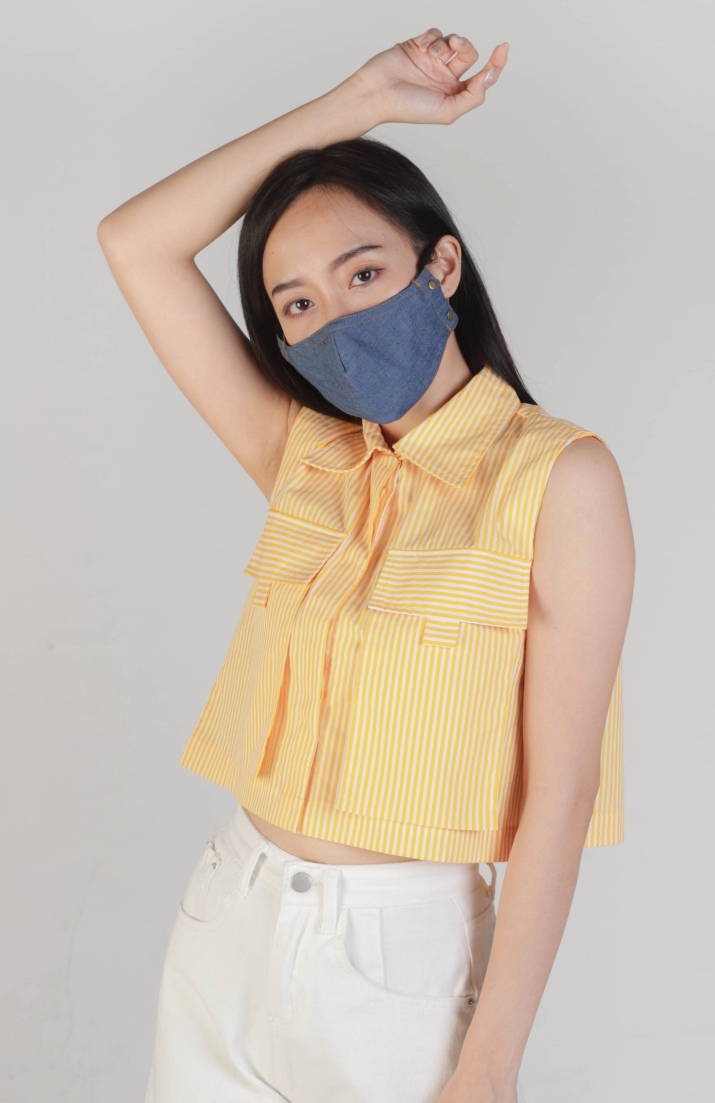 Jordyn Front Pocket Top - Yellow