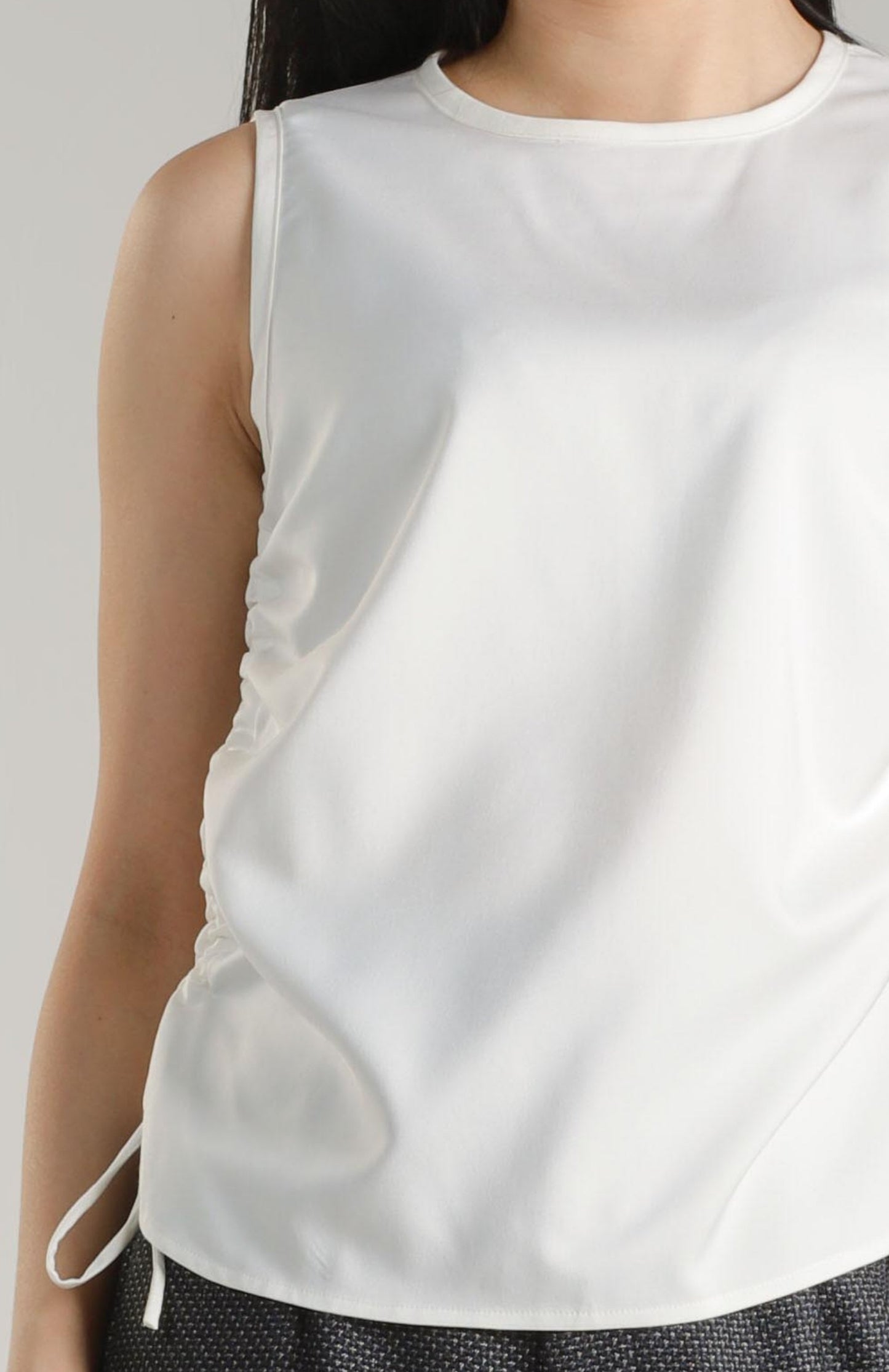 Arin Ruched Top - Ivory