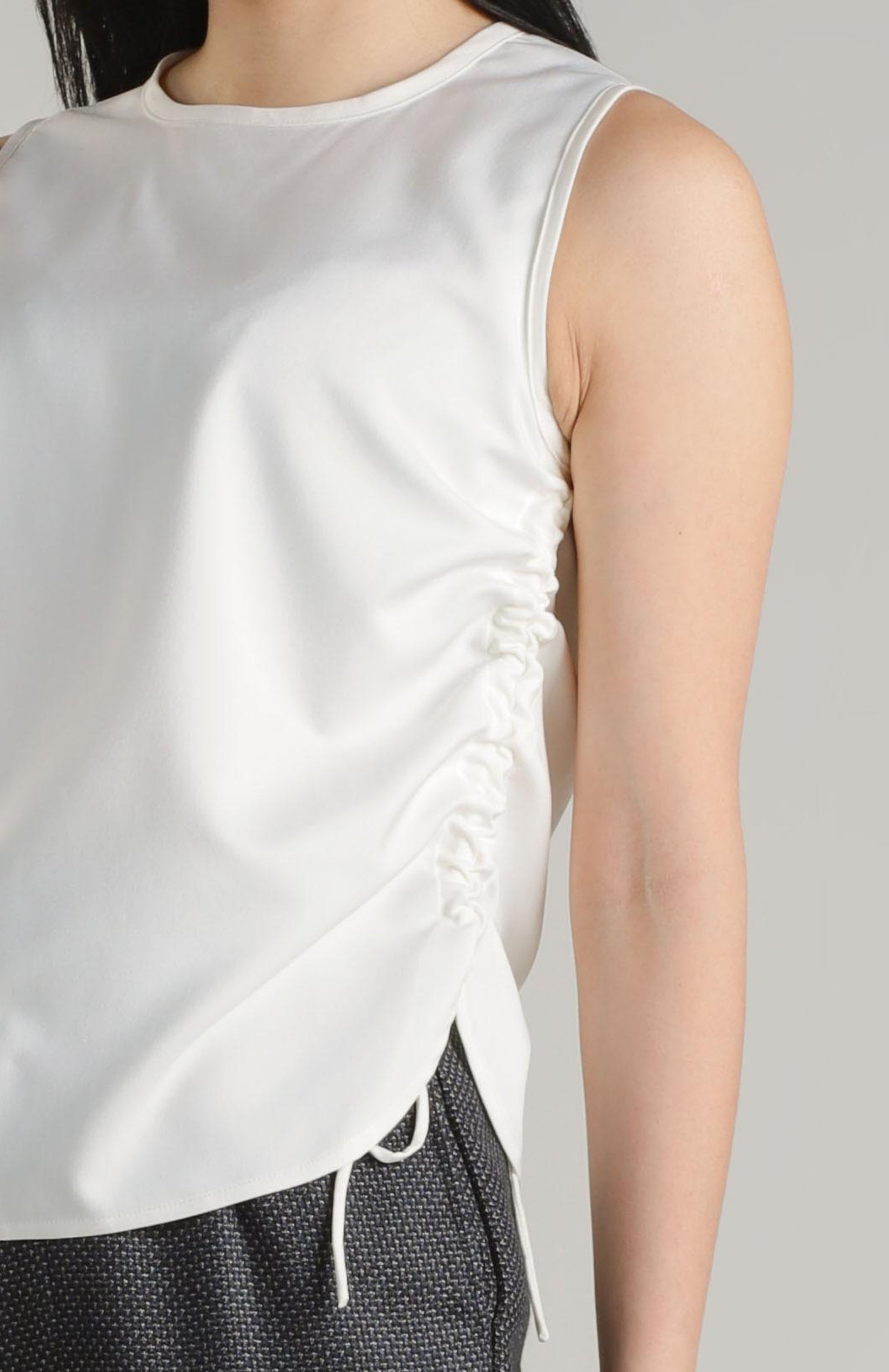 Arin Ruched Top - Ivory