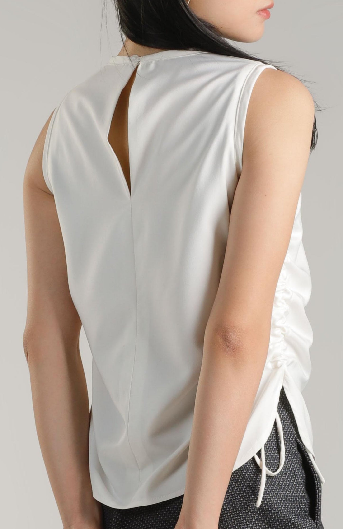 Arin Ruched Top - Ivory