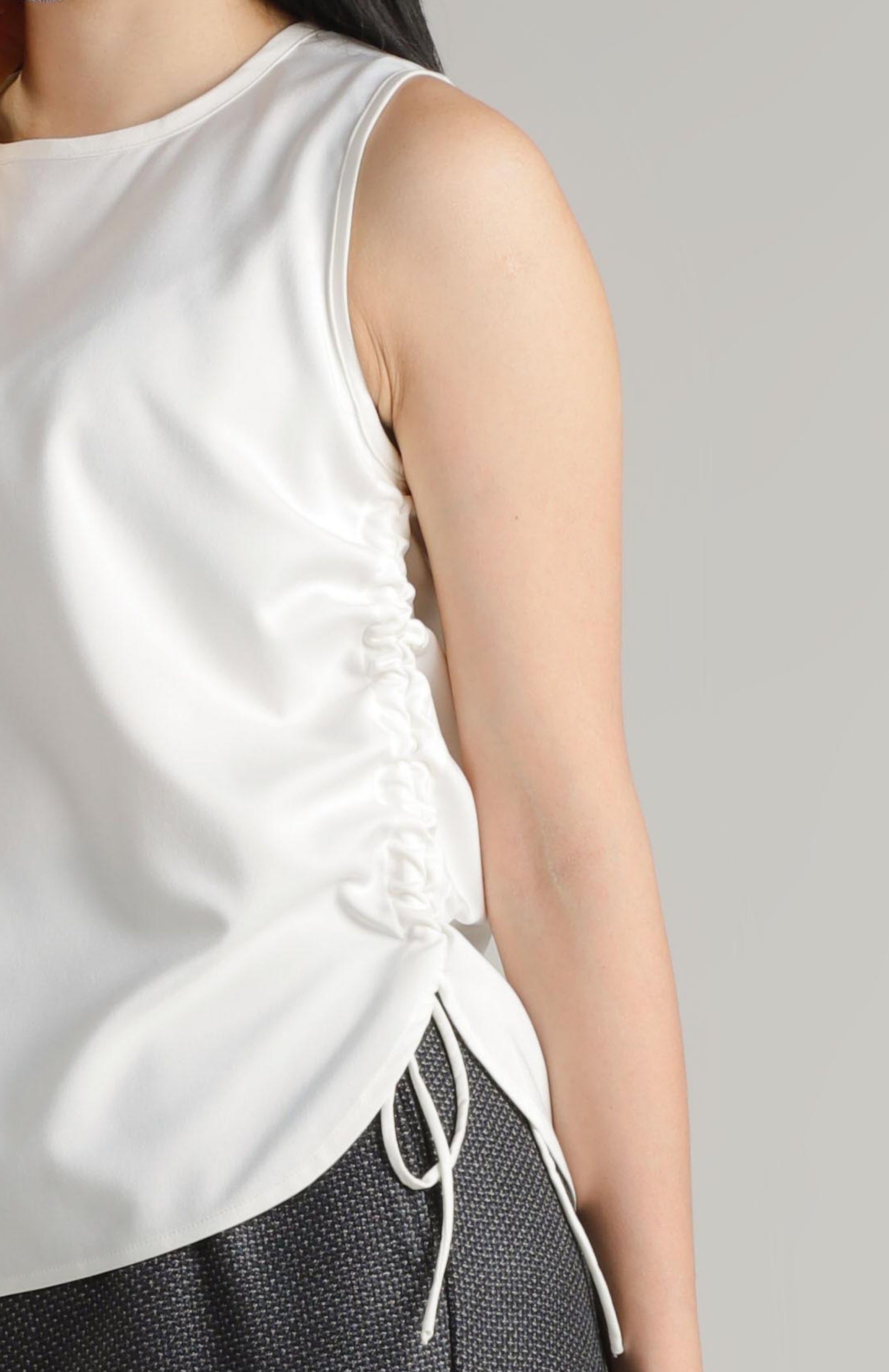 Arin Ruched Top - Navy