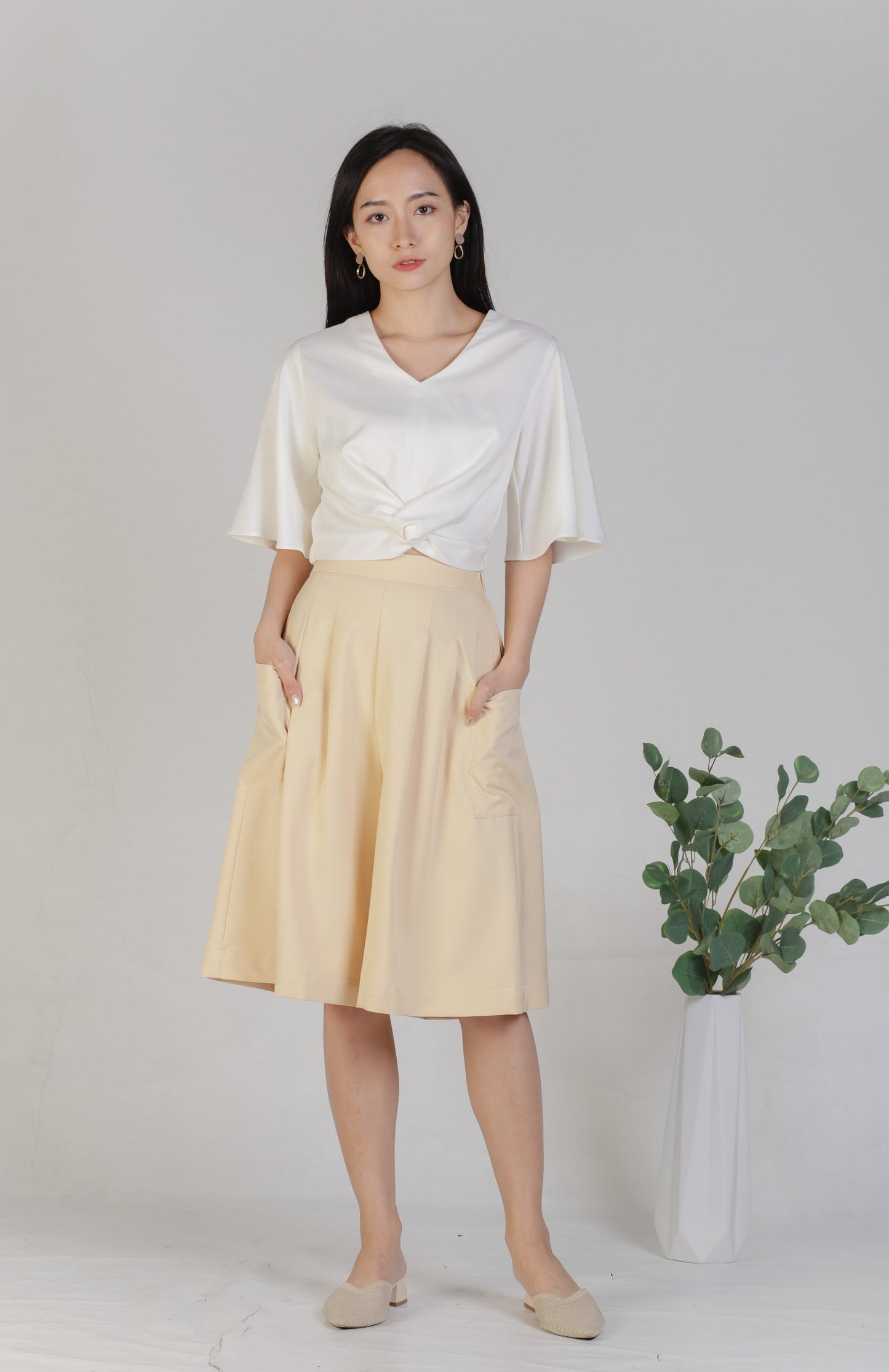 Meir Loose Pants - Pale Yellow