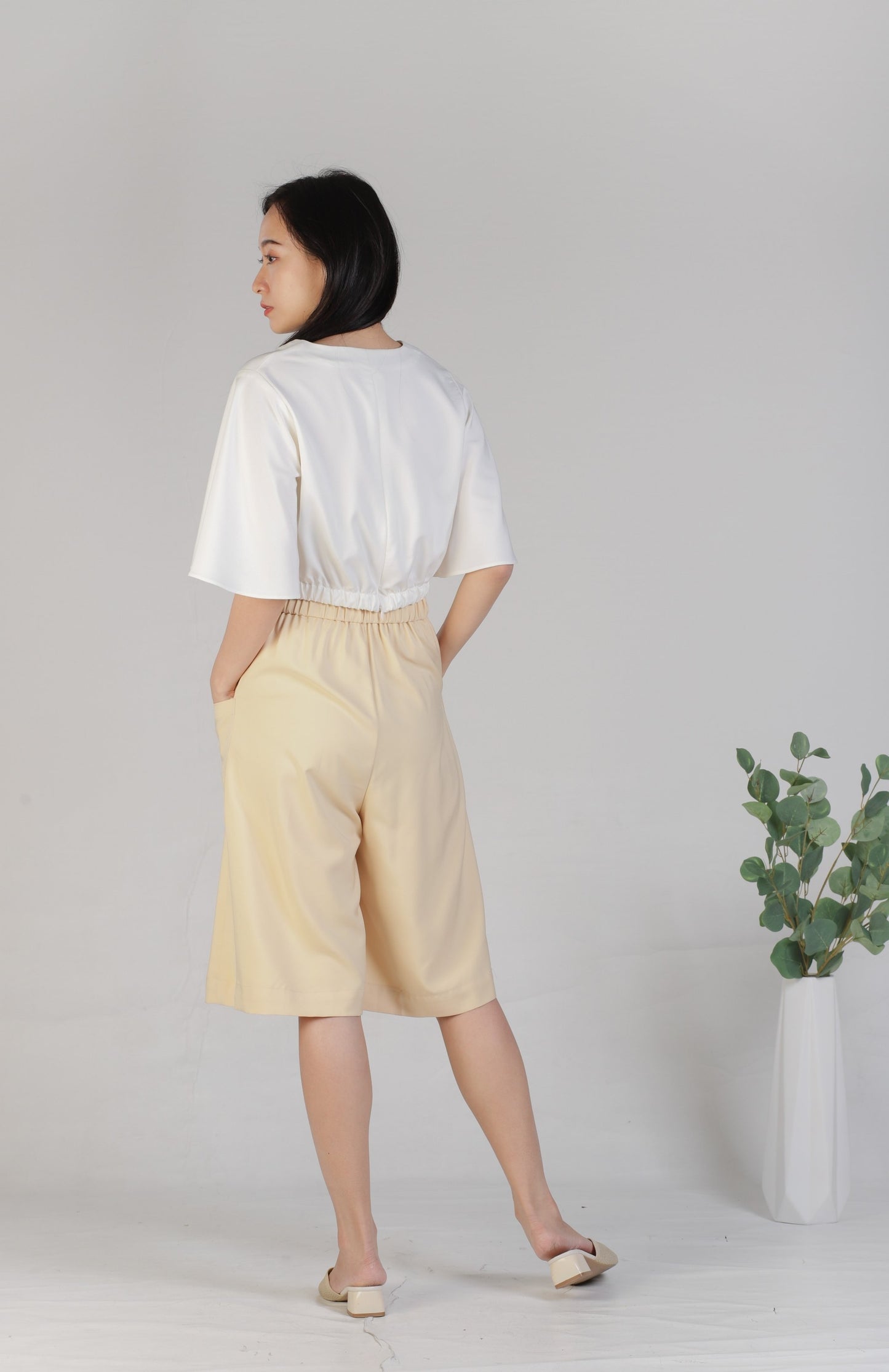 Meir Loose Pants - Pale Yellow