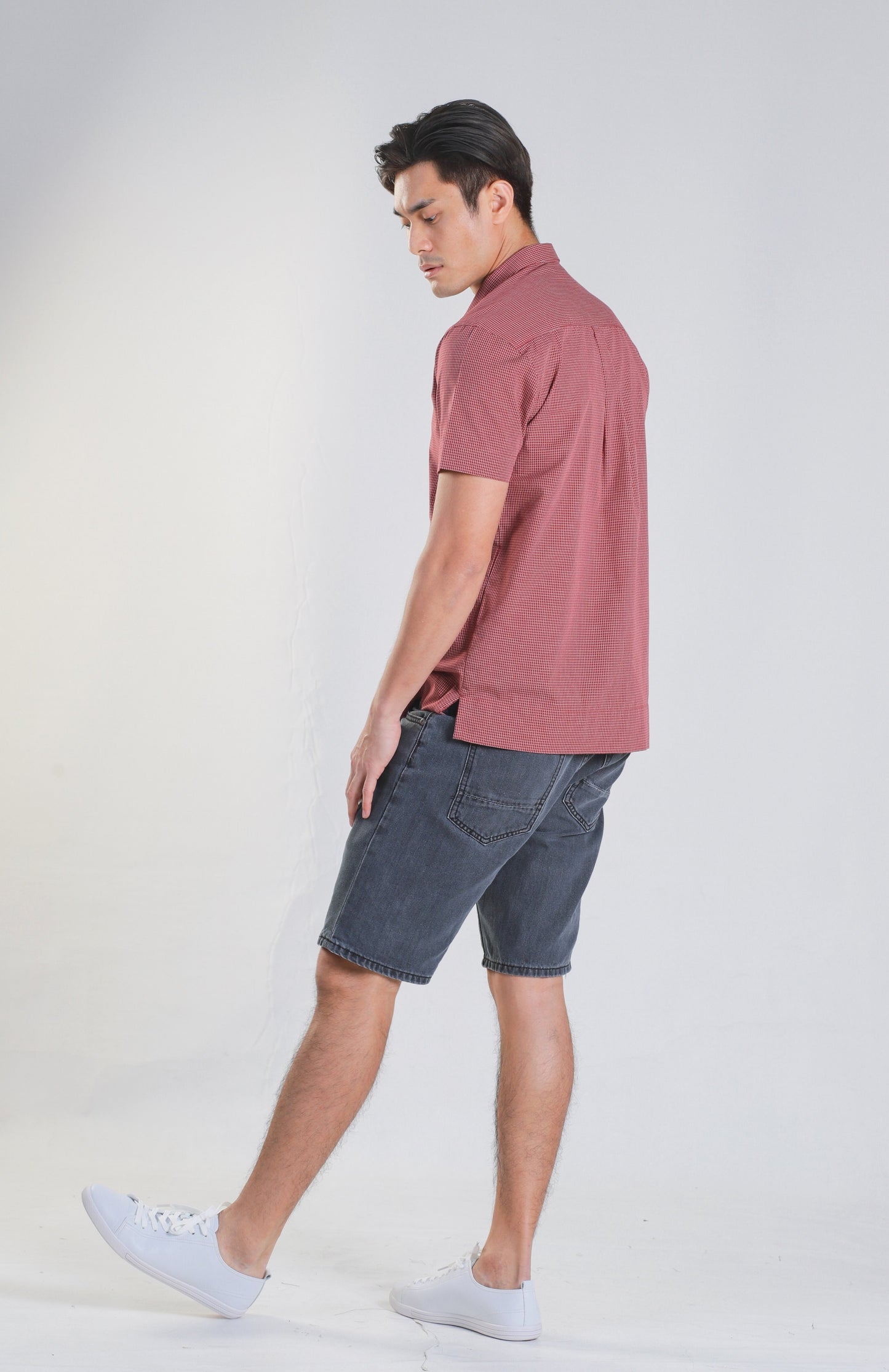 Jream Maroon Checks Shirt