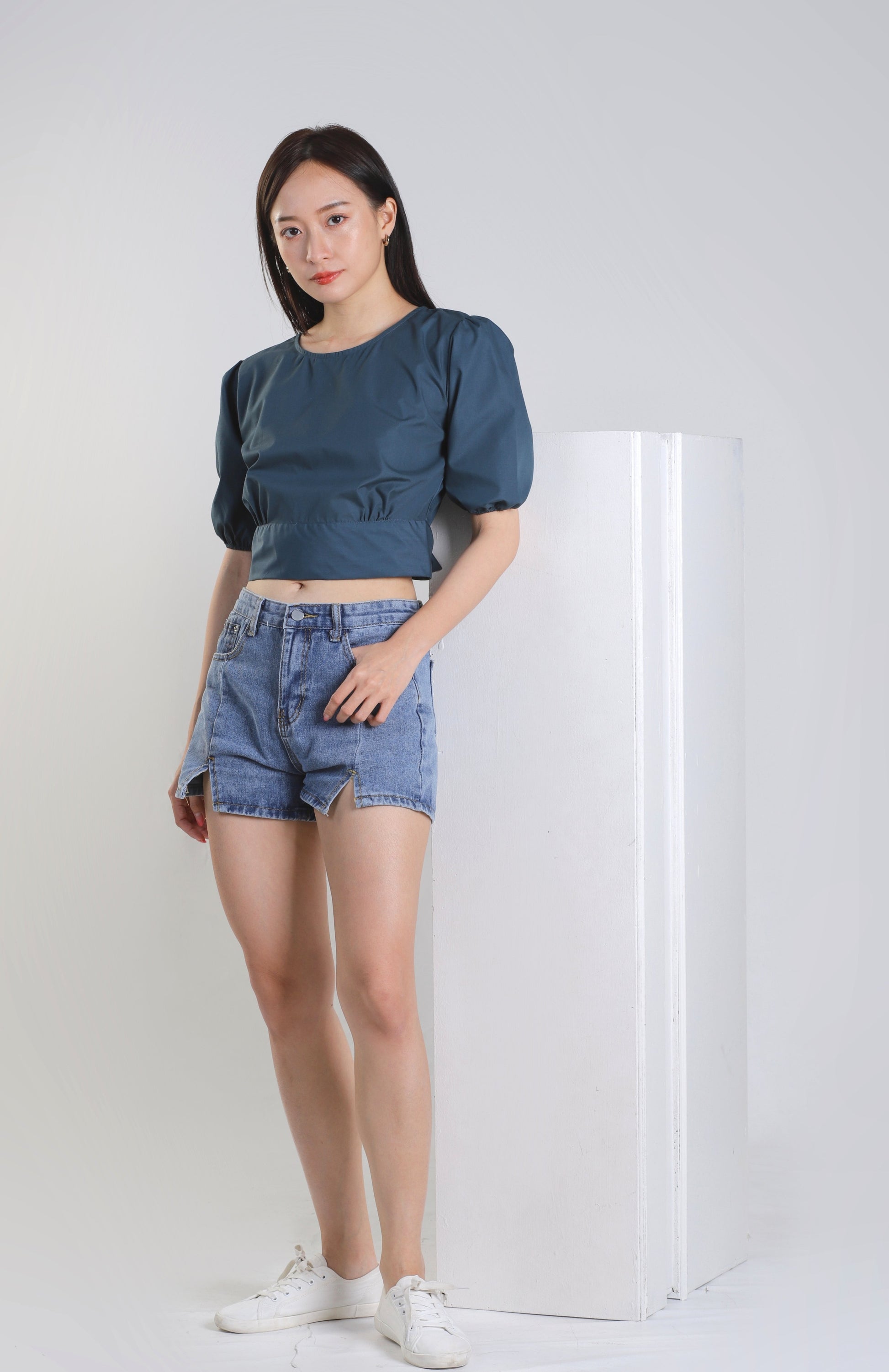 Jadine Ribbon Top - Turquoise