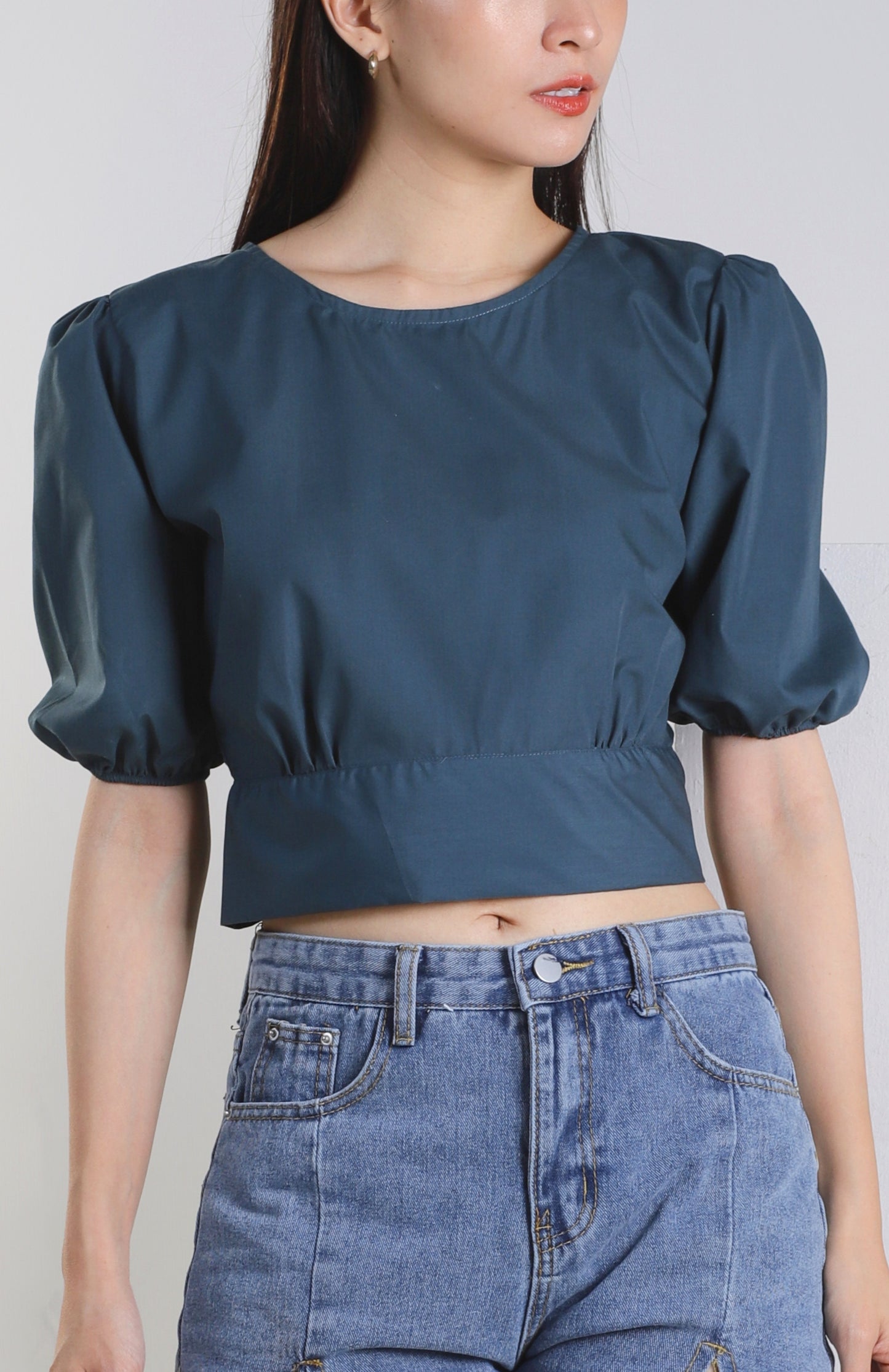 Jadine Ribbon Top - Nude