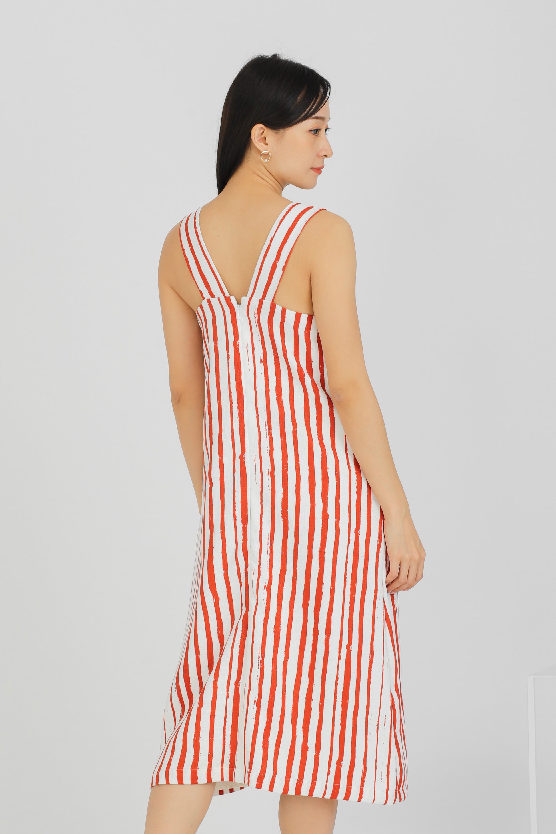 Aerilyn V Neck Shift Dress - Burnt Orange