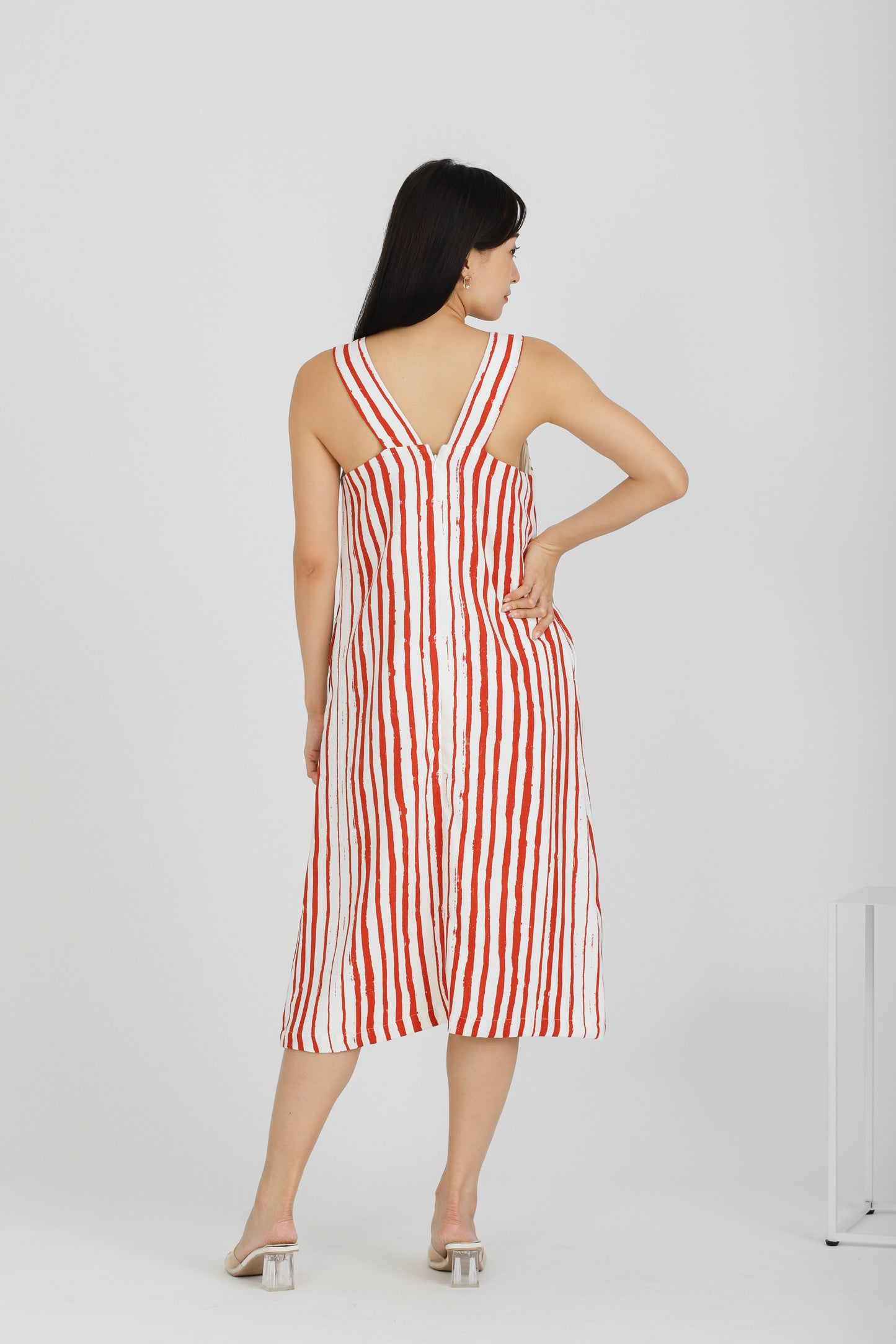 Aerilyn V Neck Shift Dress - Burnt Orange
