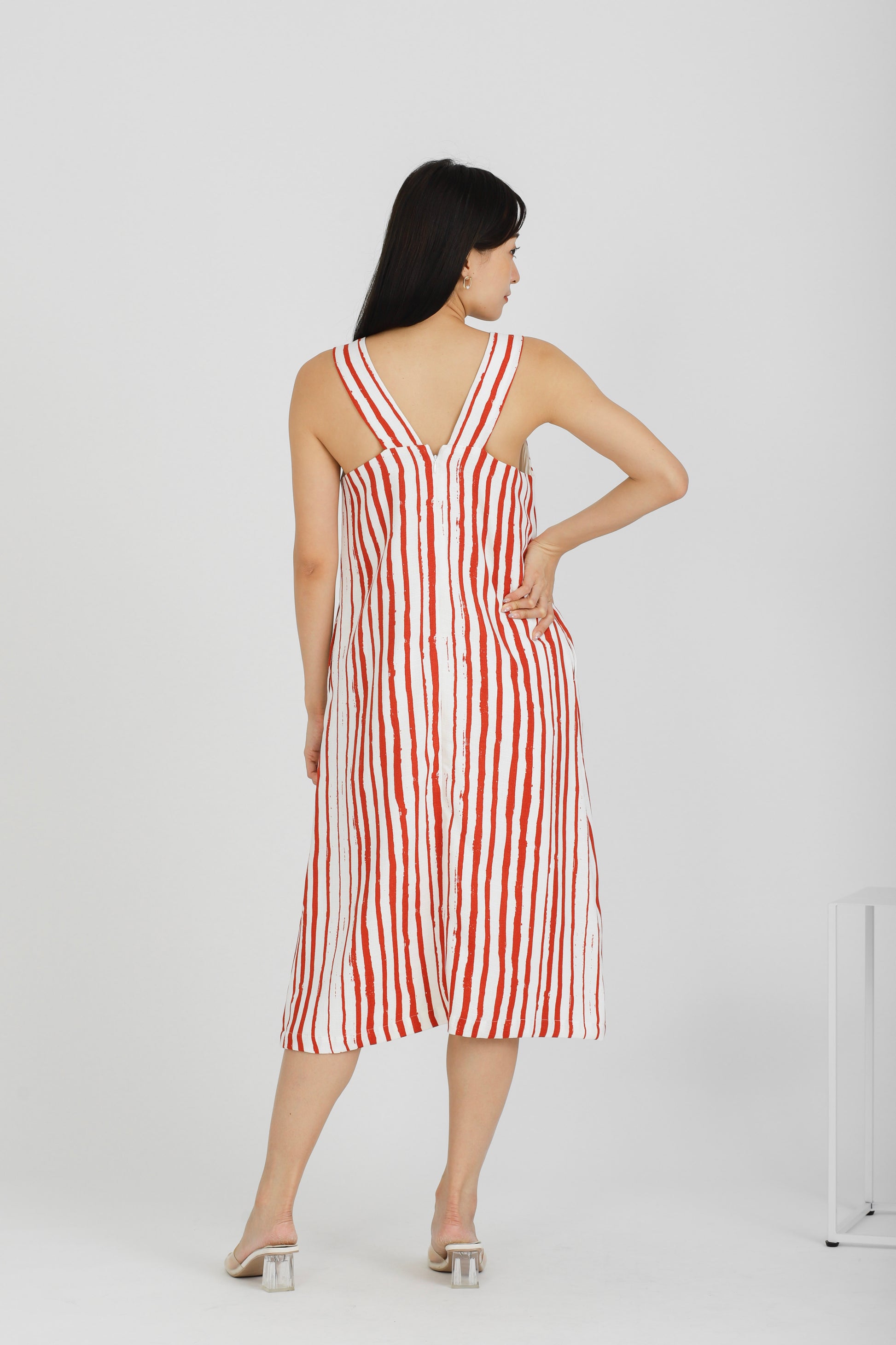 Aerilyn V Neck Shift Dress - Burnt Orange