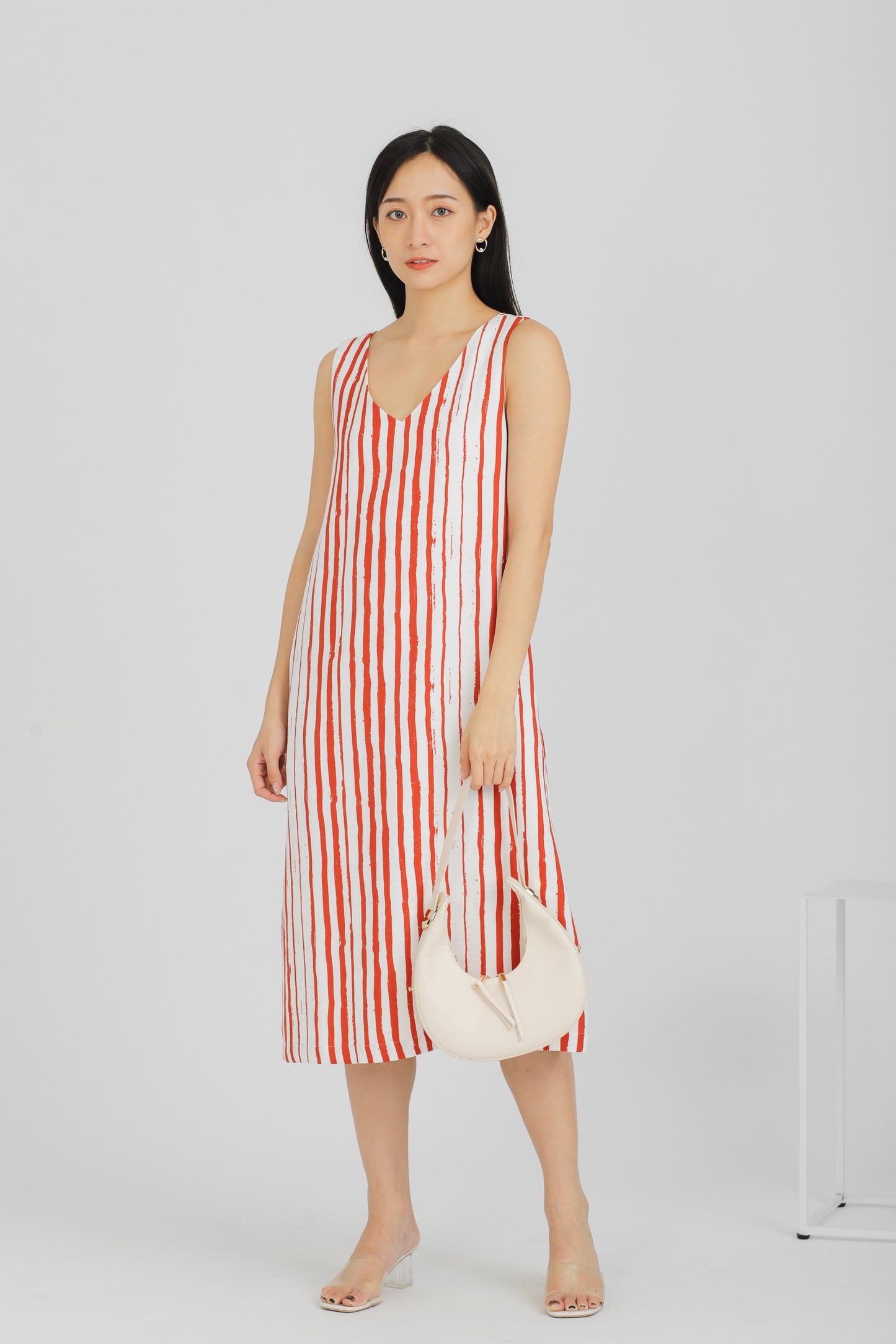 Aerilyn V Neck Shift Dress - Burnt Orange