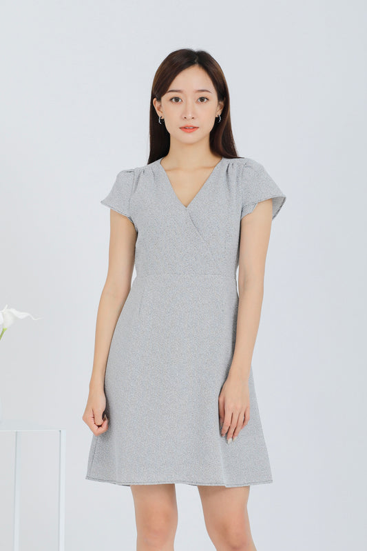 Britta Wrapped Dress - Grey