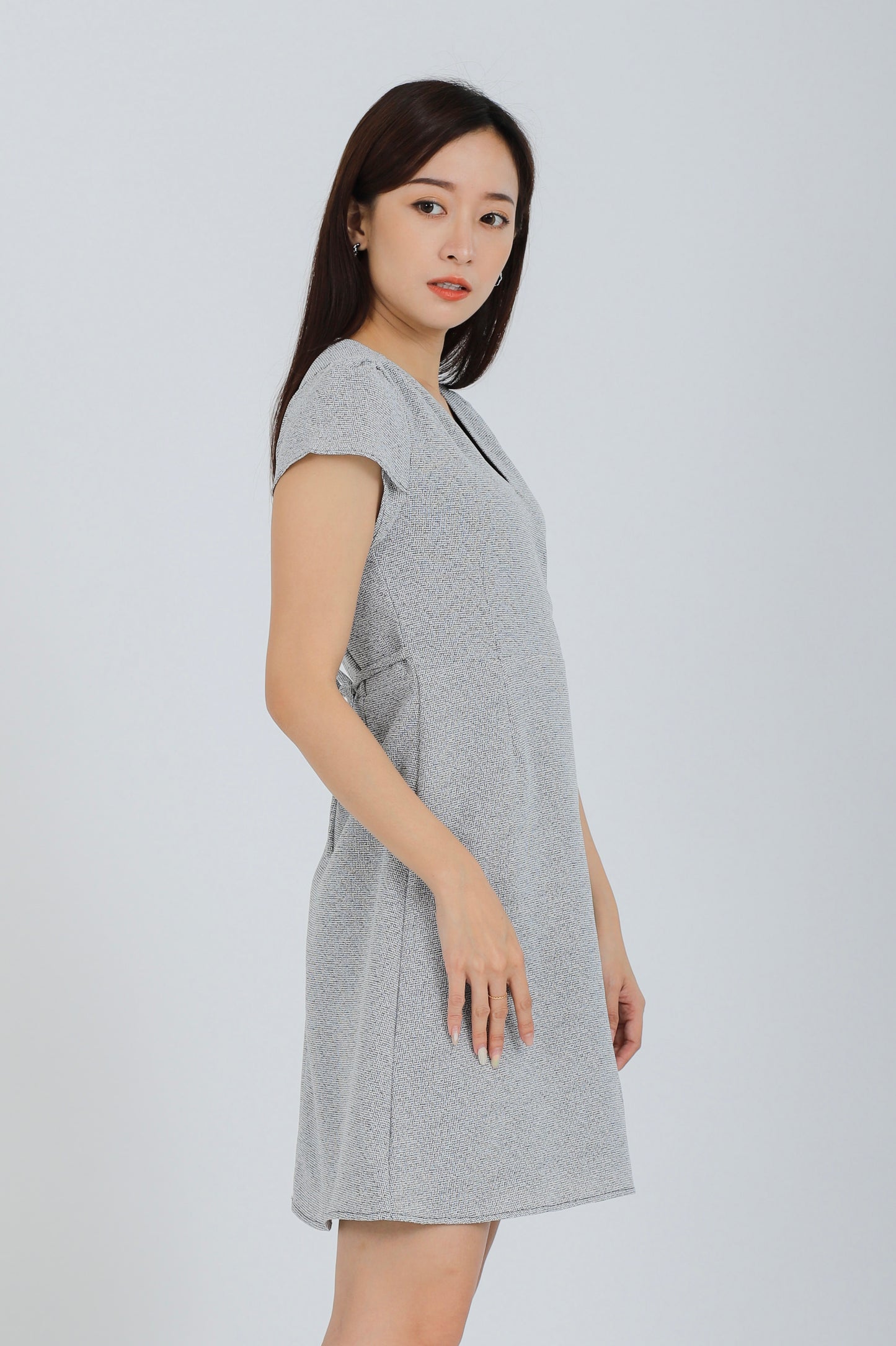 Britta Wrapped Dress - Grey