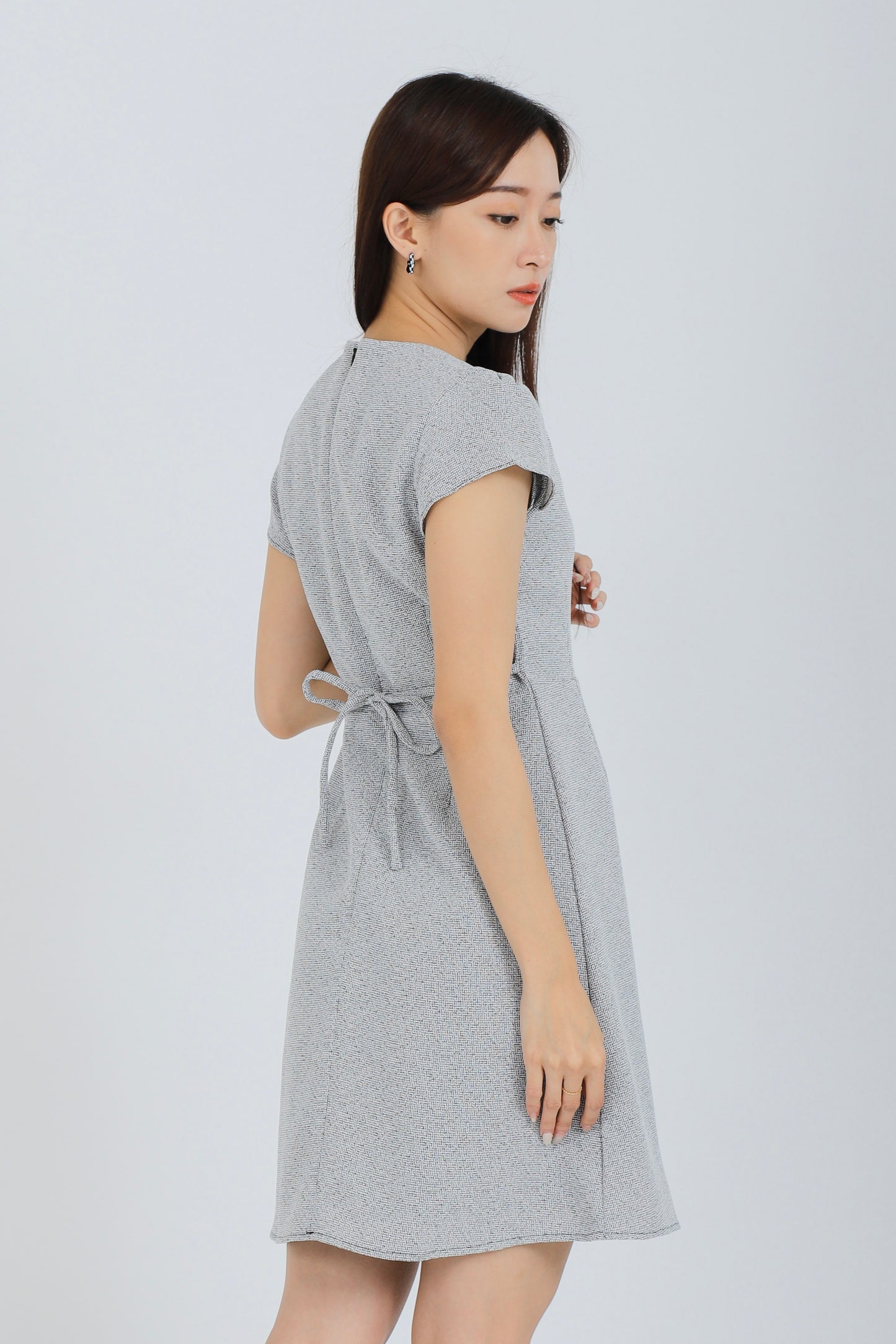 Britta Wrapped Dress - Grey