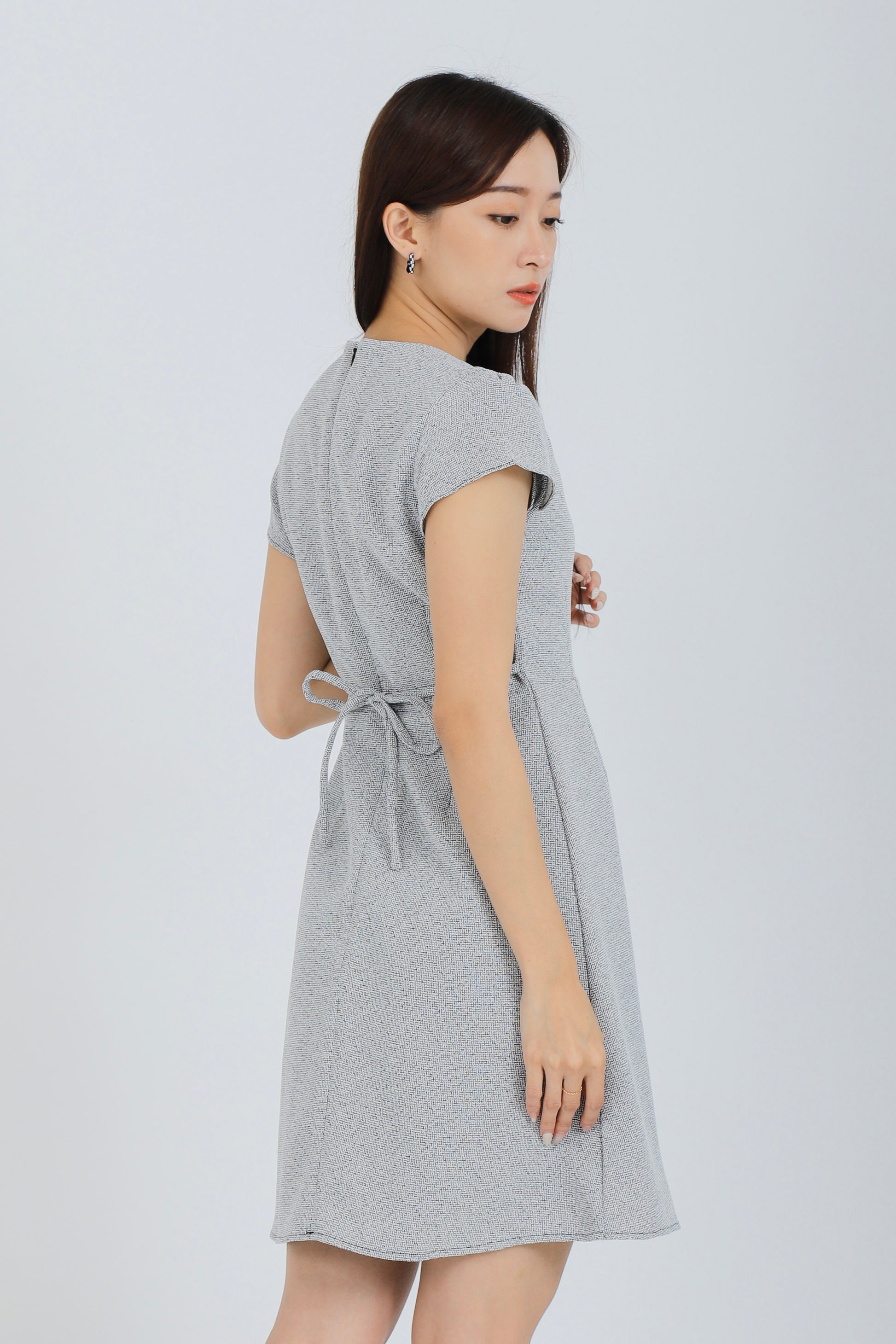 Britta Wrapped Dress - Grey