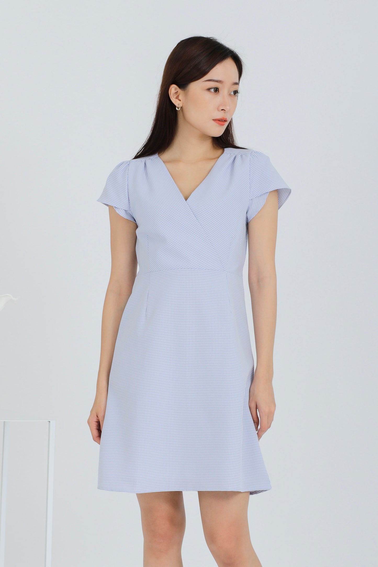 Britta Wrapped Dress - Light Blue