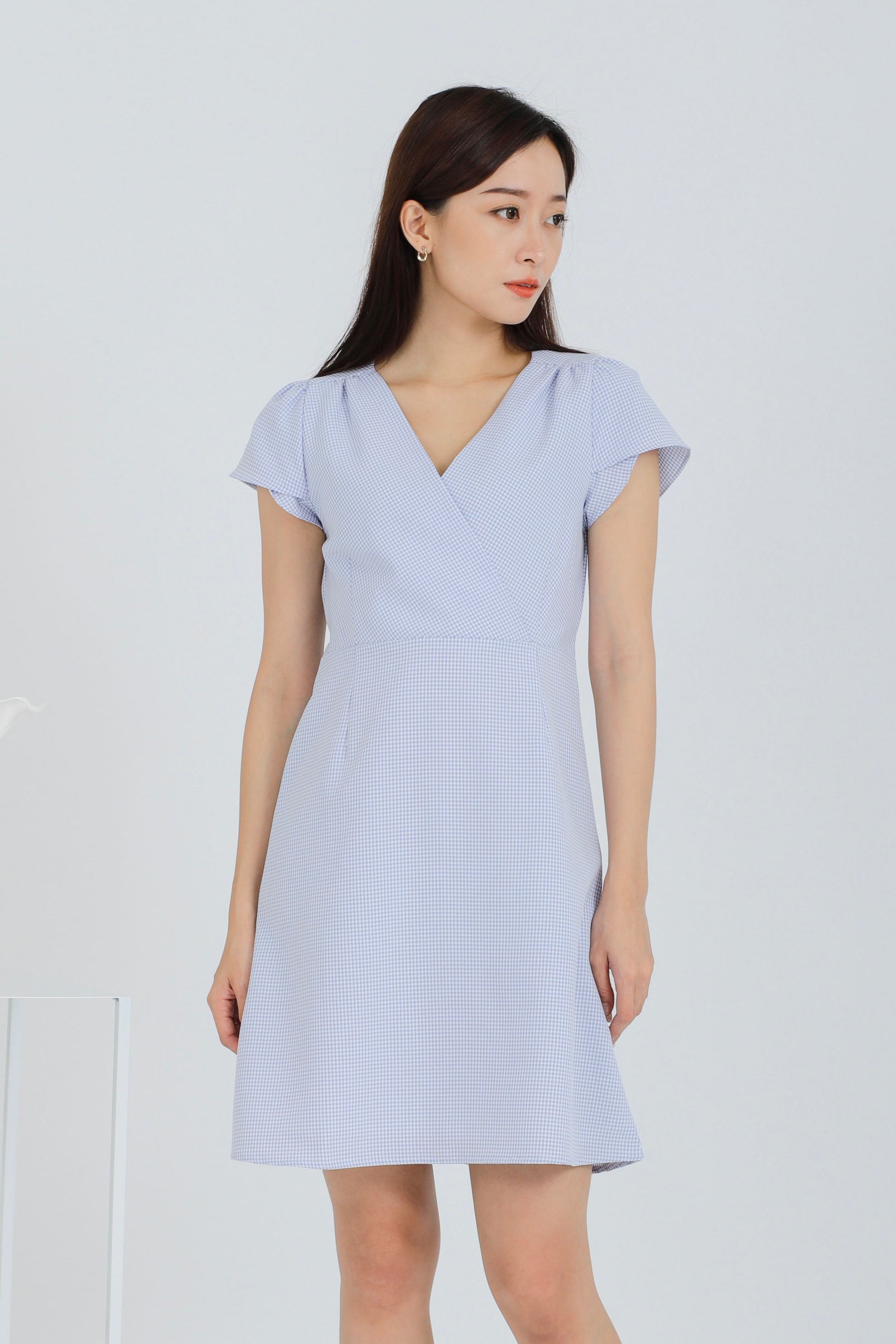 Britta Wrapped Dress - Light Blue