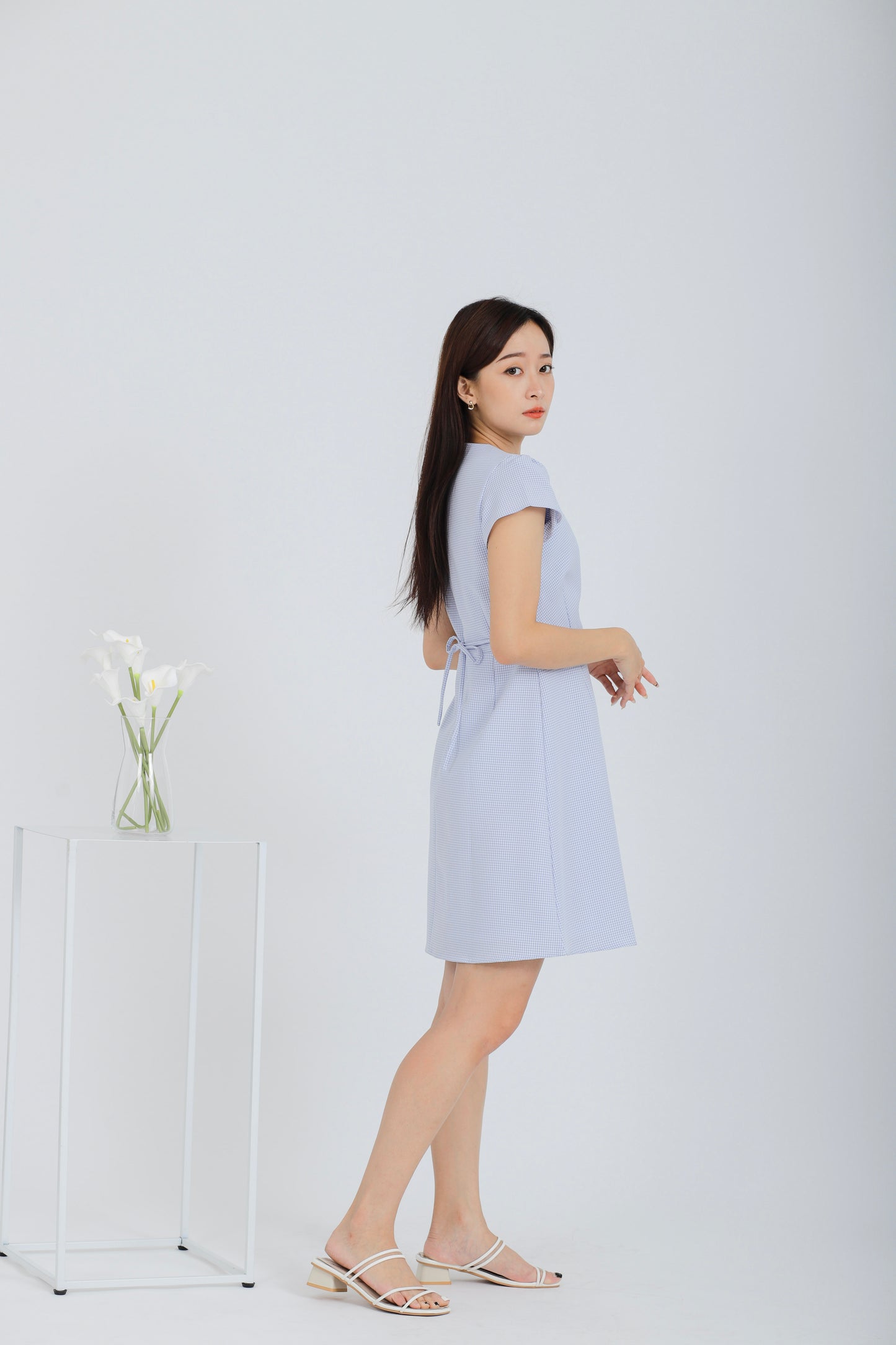 Britta Wrapped Dress - Light Blue