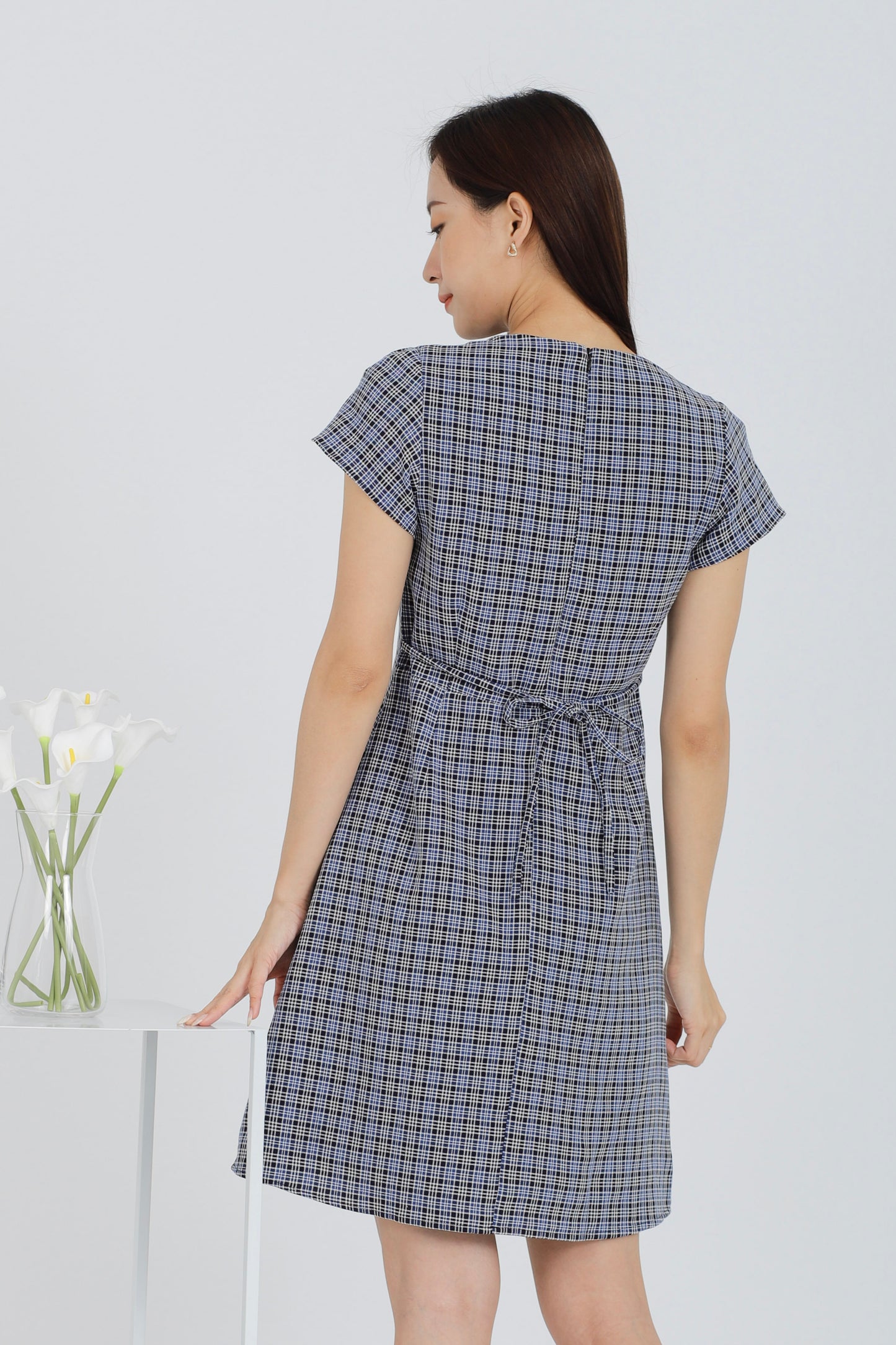 Britta Wrapped Dress - Navy