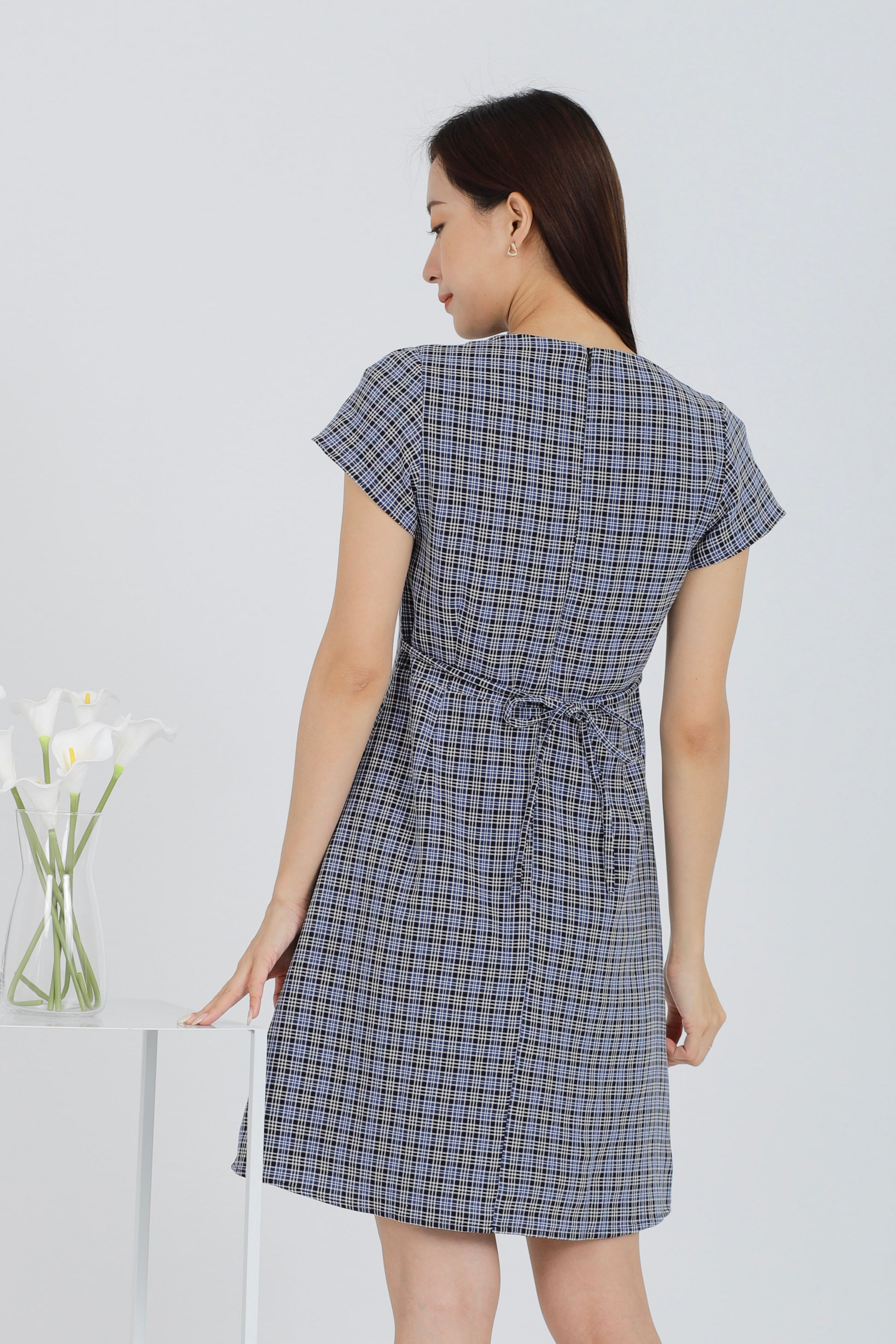 Britta Wrapped Dress - Navy