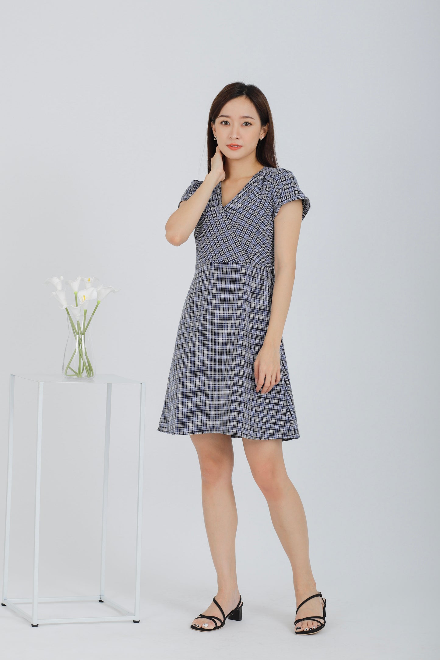 Britta Wrapped Dress - Navy
