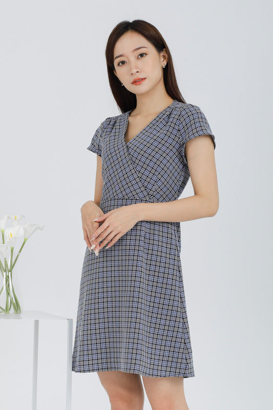 Britta Wrapped Dress - Navy