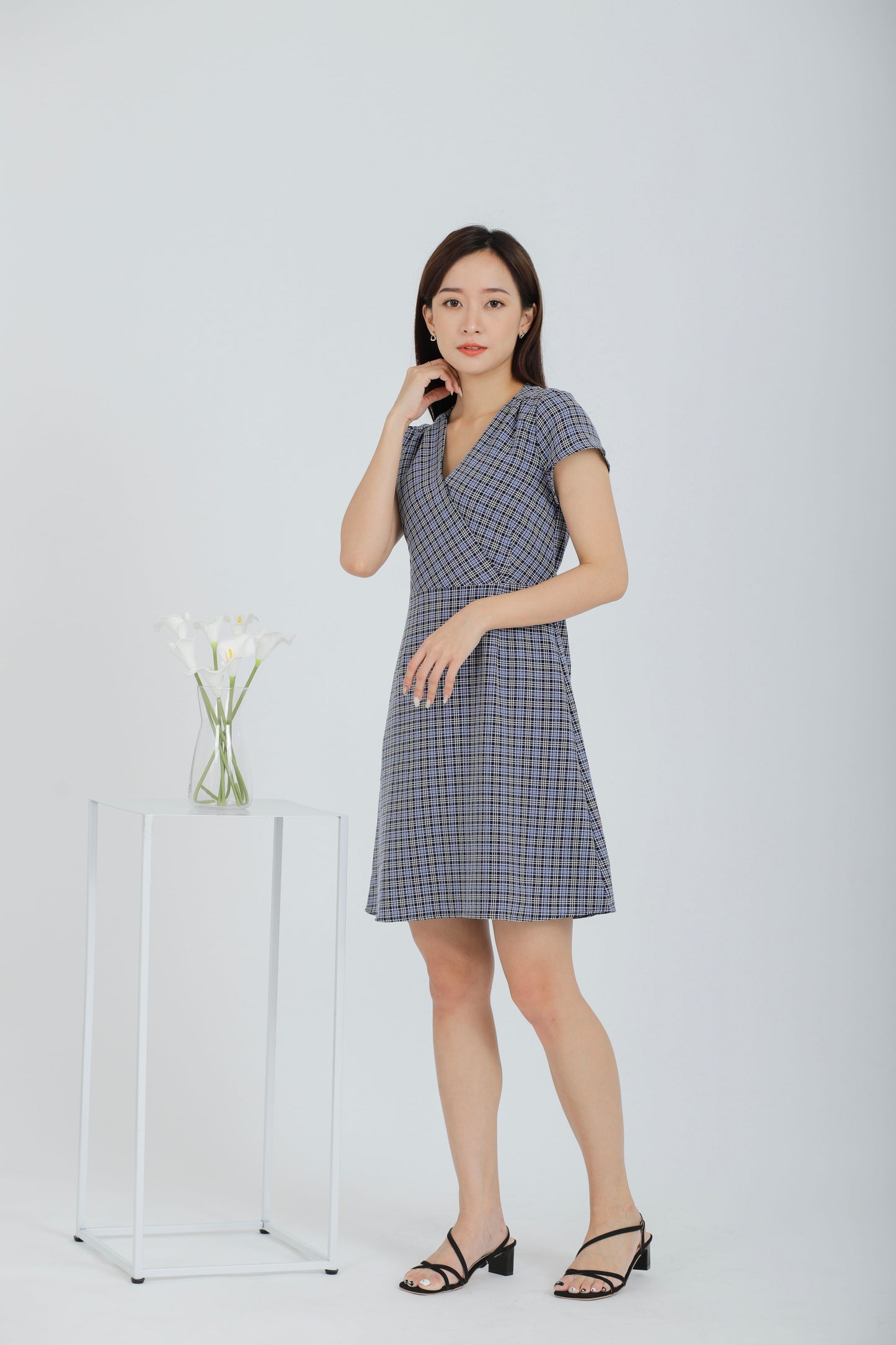 Britta Wrapped Dress - Navy