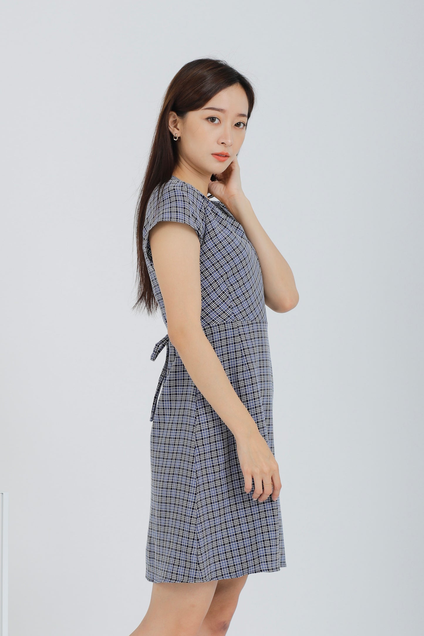 Britta Wrapped Dress - Navy