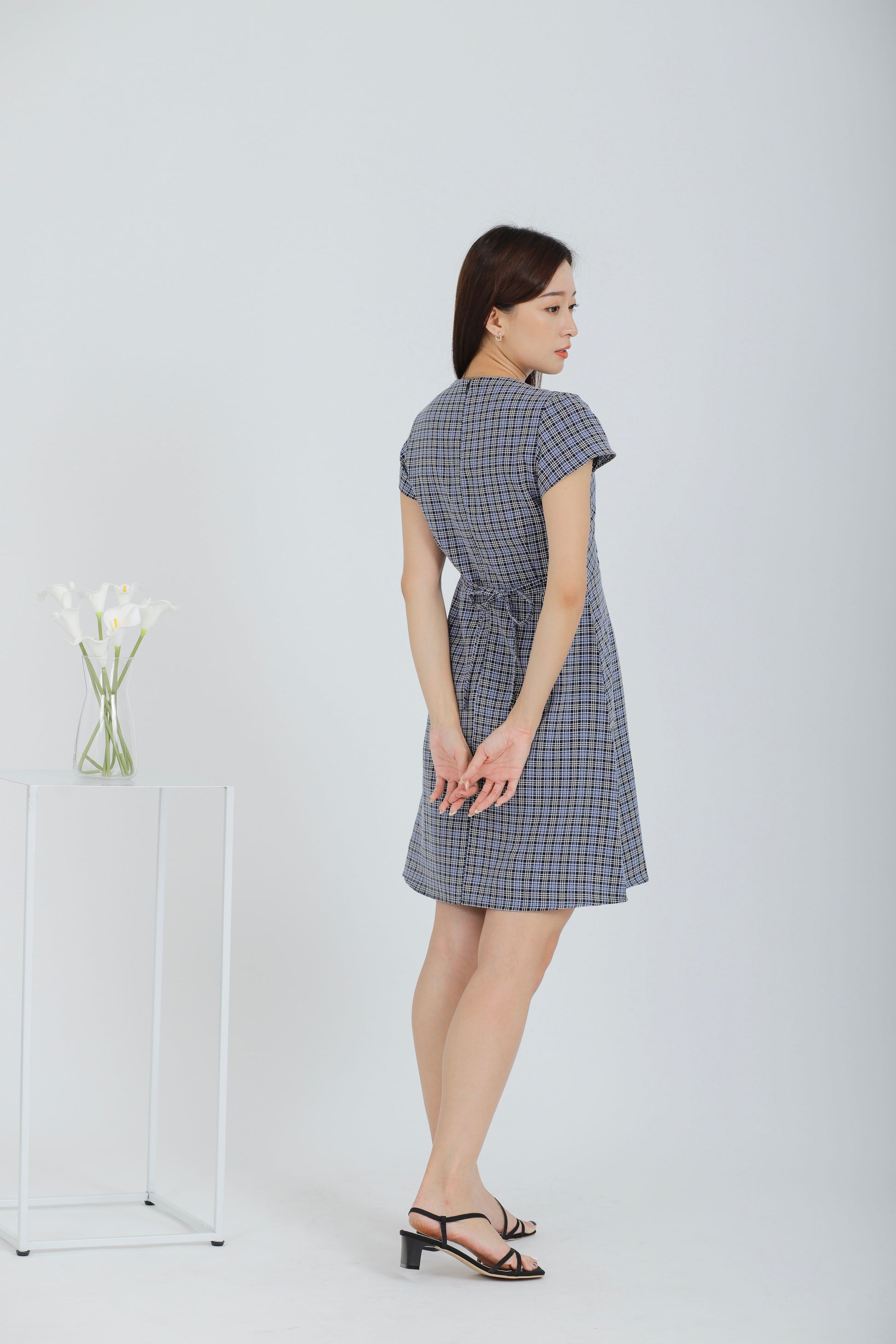 Britta Wrapped Dress - Navy