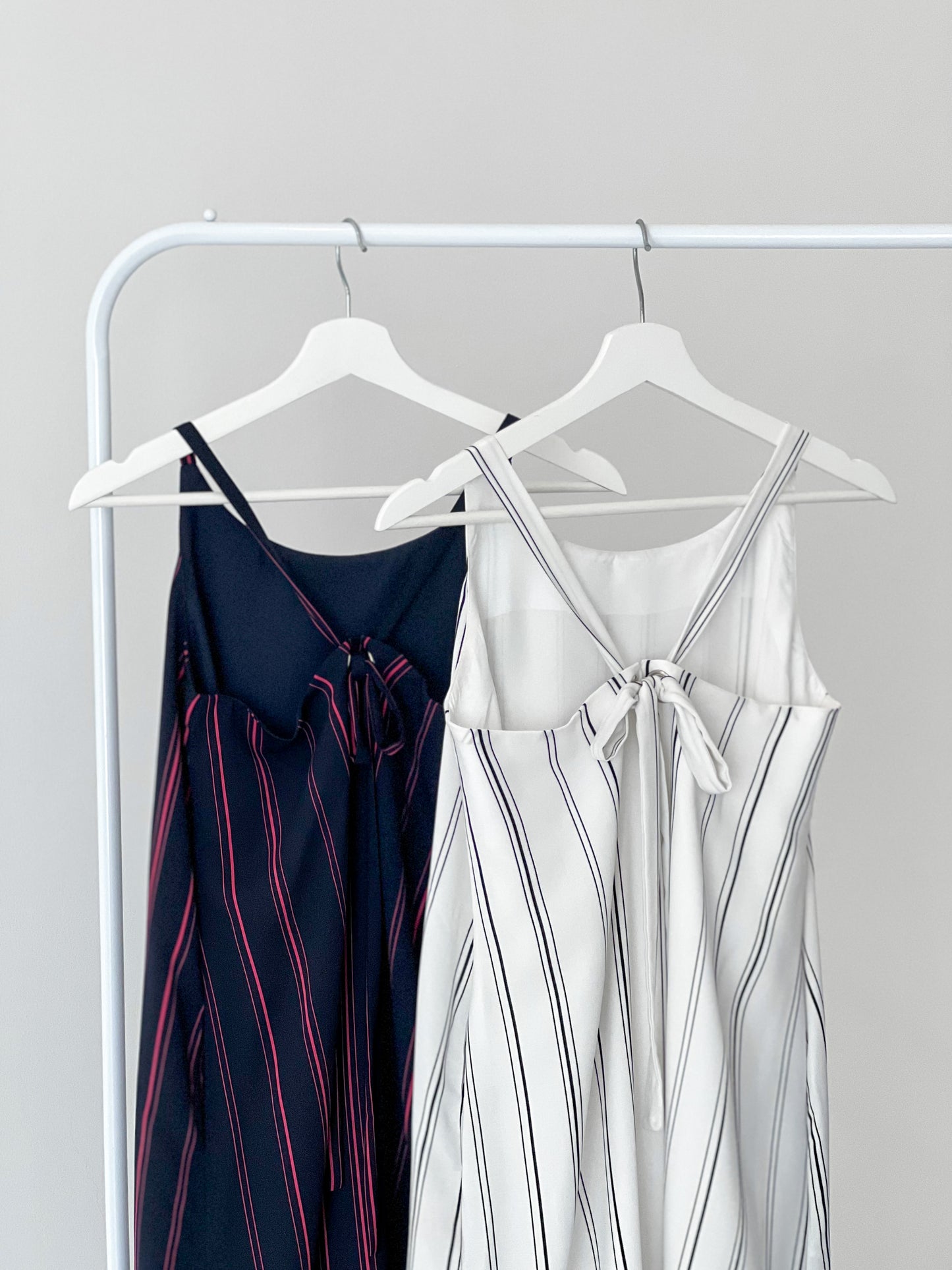 Andrea Back Ribbon Midi Dress - Coloured