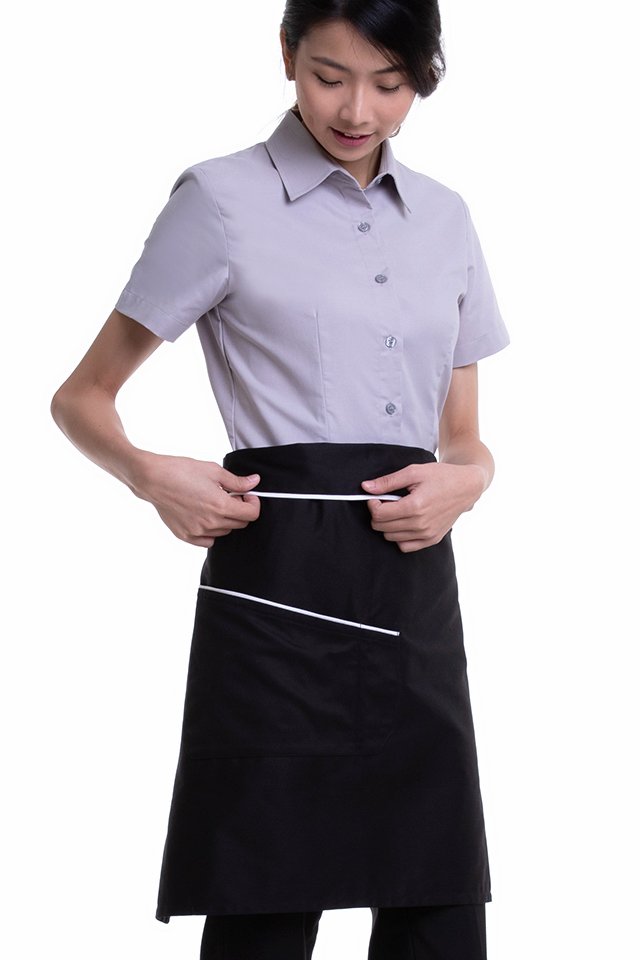 Half Apron with Asymmetric Fold Down Flap (FHG-18715)
