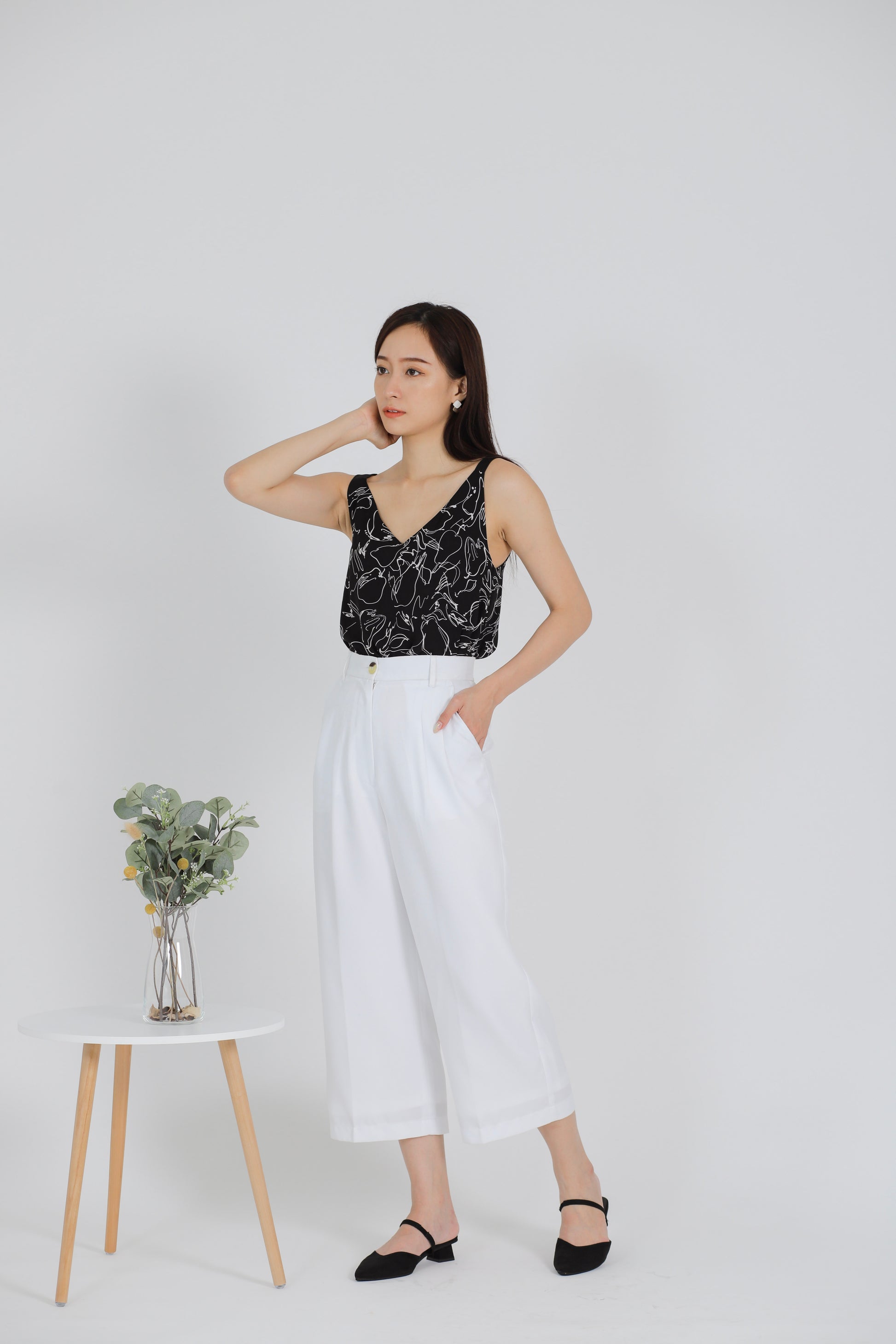 Arlyn Culottes Trouser - White