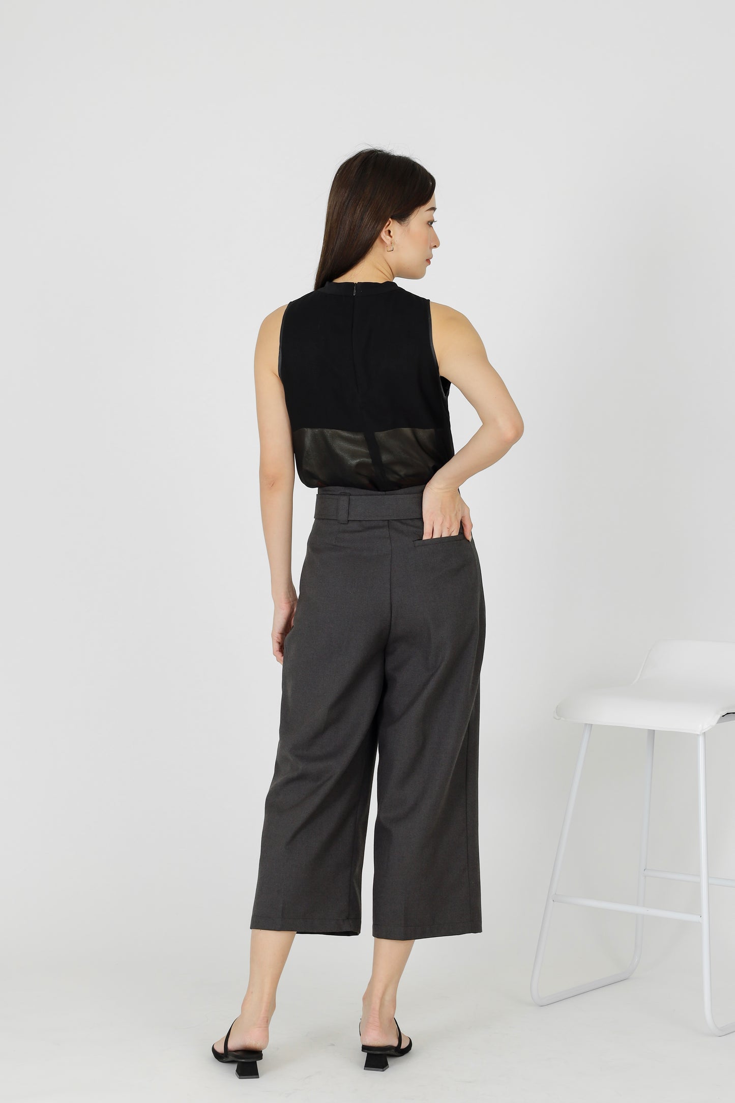 Avalon Wide Leg Pant - Grey