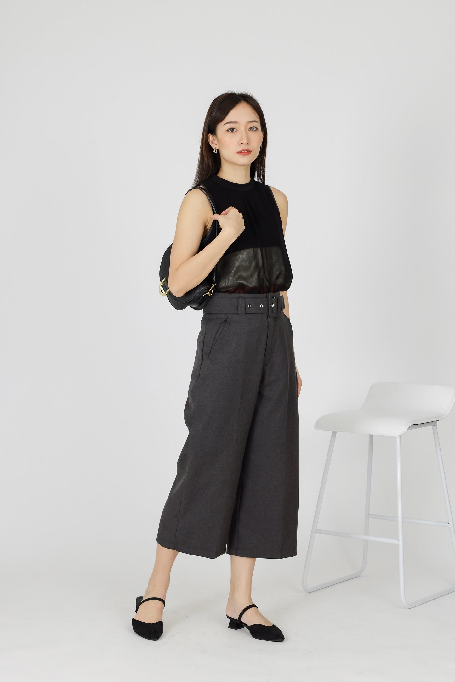 Avalon Wide Leg Pant - Grey