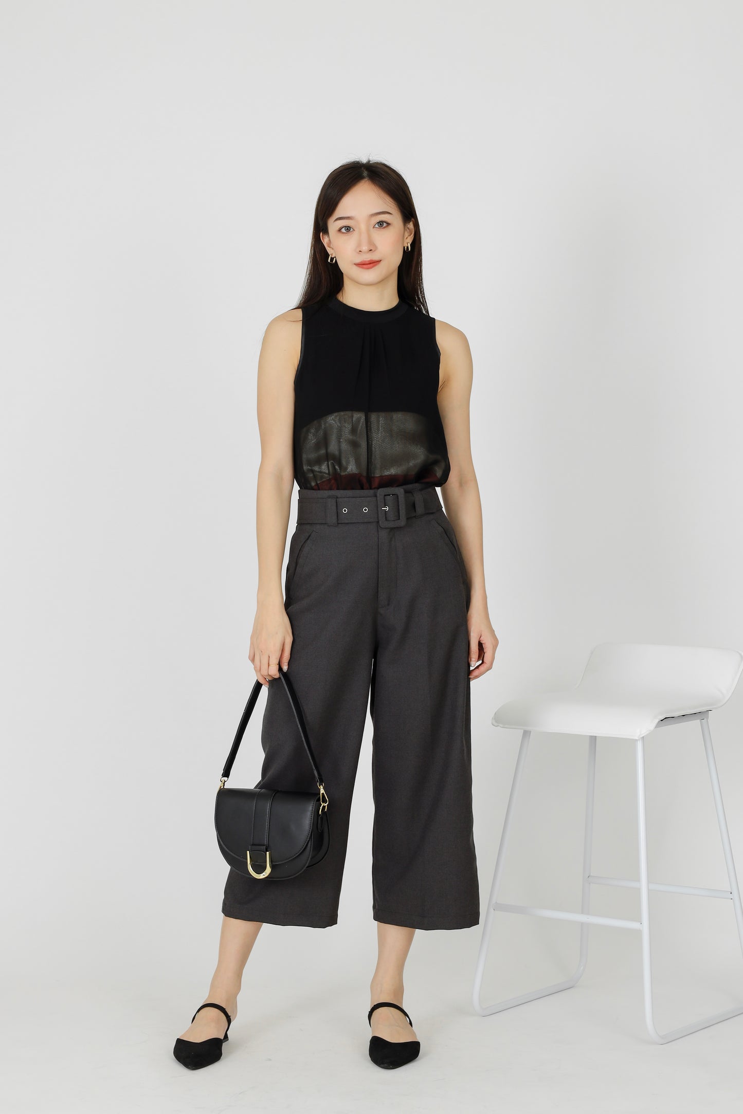 Avalon Wide Leg Pant - Grey