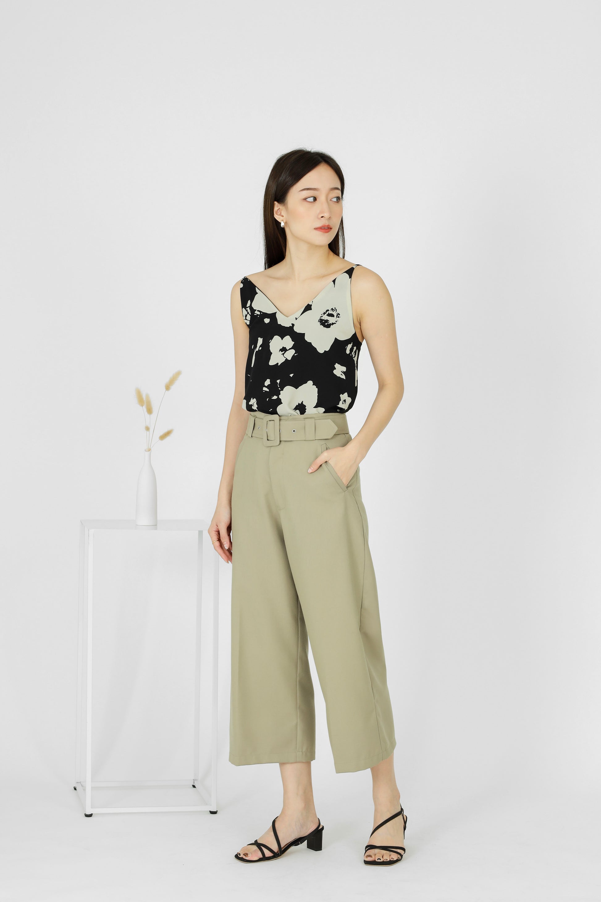 Avalon Wide Leg Pant - Khaki