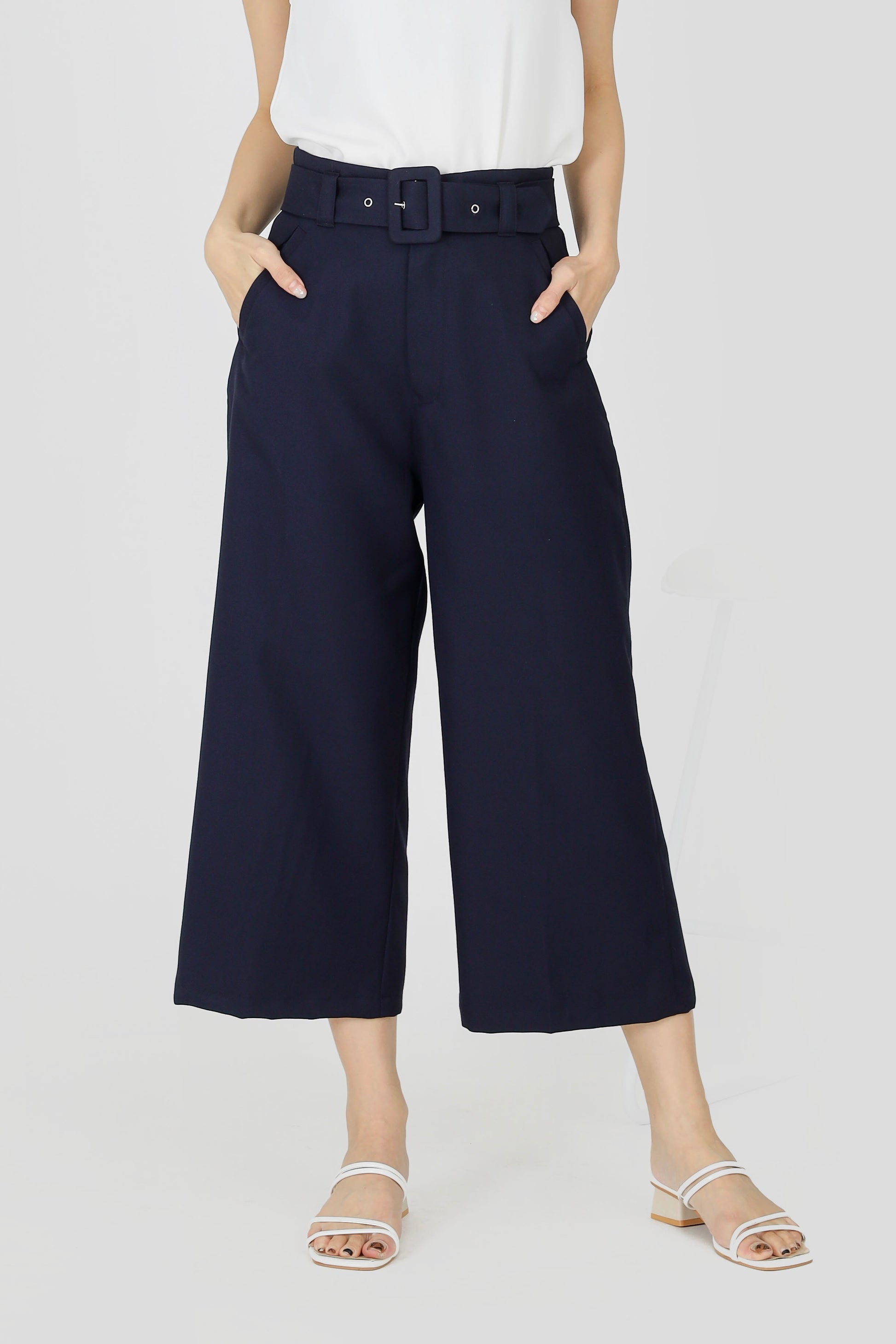 Avalon Wide Leg Pant - Navy