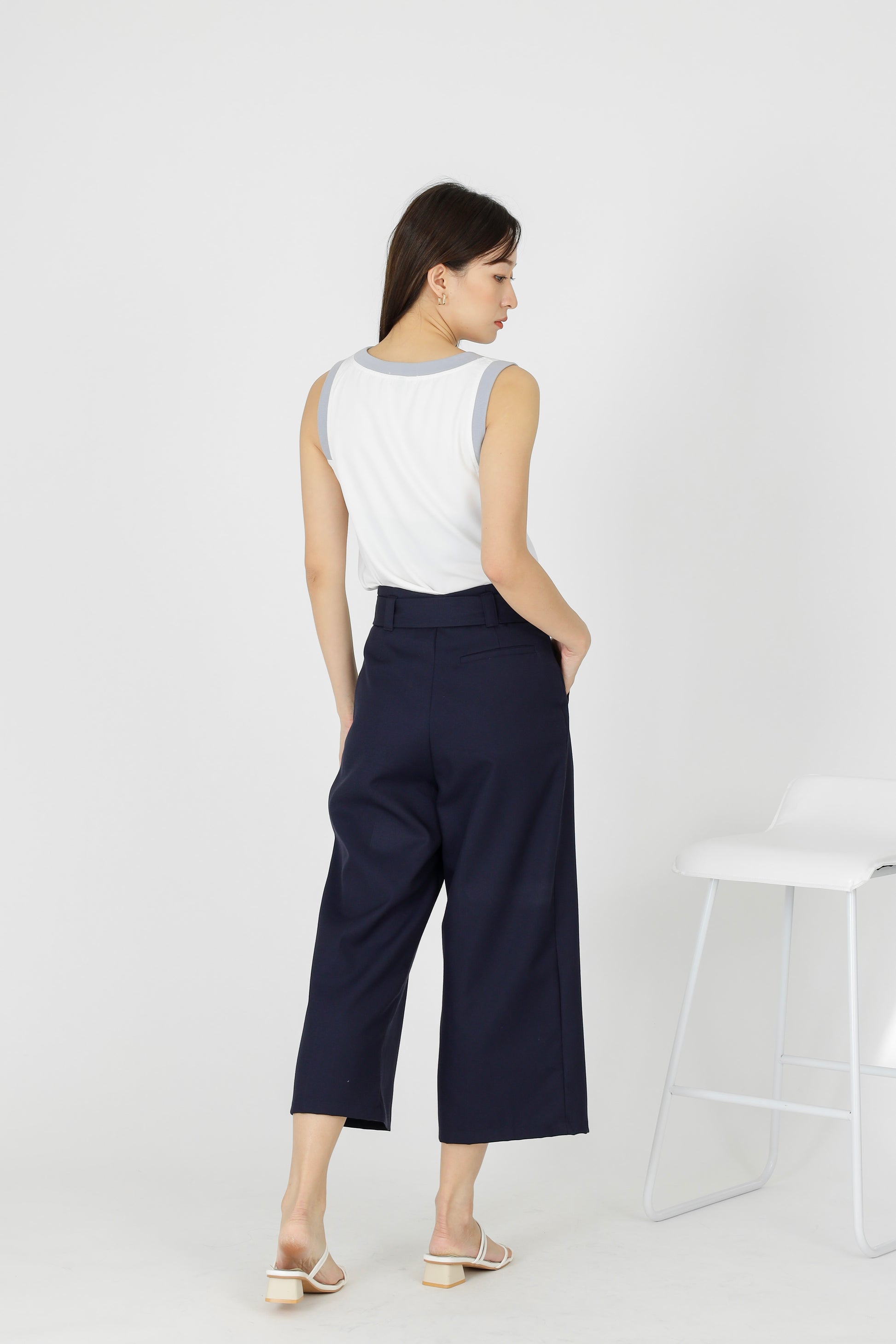 Avalon Wide Leg Pant - Navy
