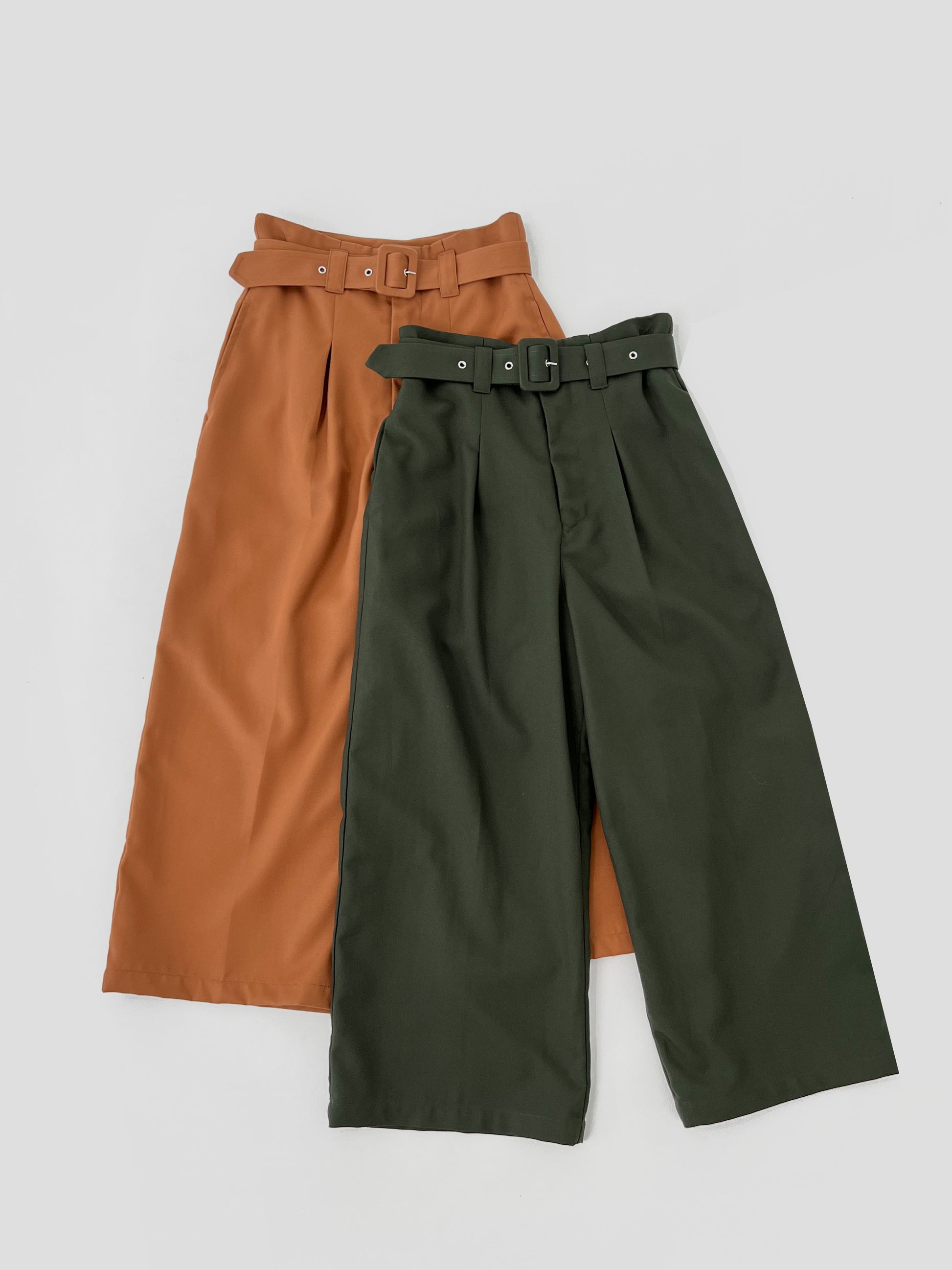 Billie Wide Leg Pant - Army Green