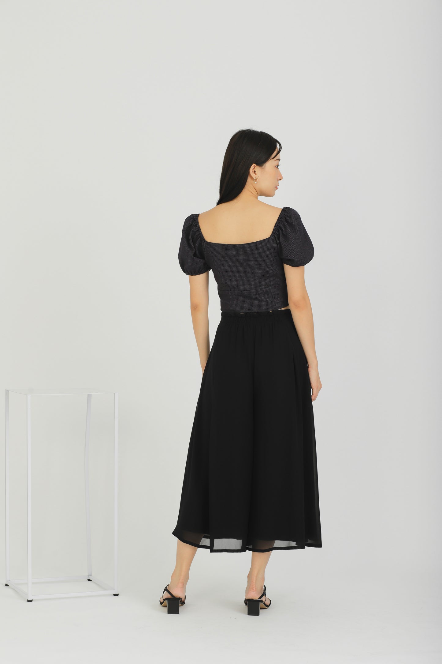 Braelynn Puff Sleeve Top - Navy