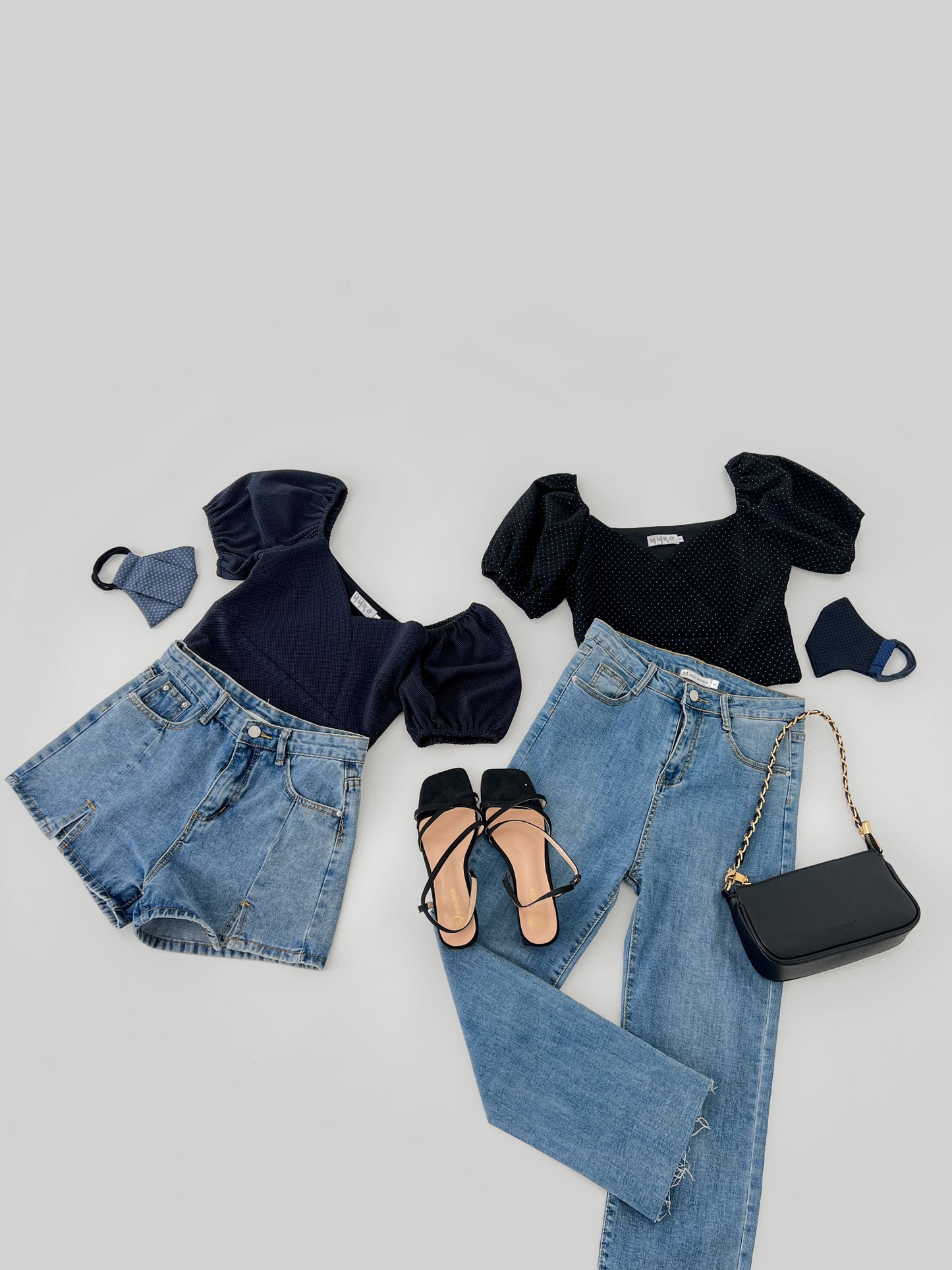 Braelynn Puff Sleeve Top - Navy