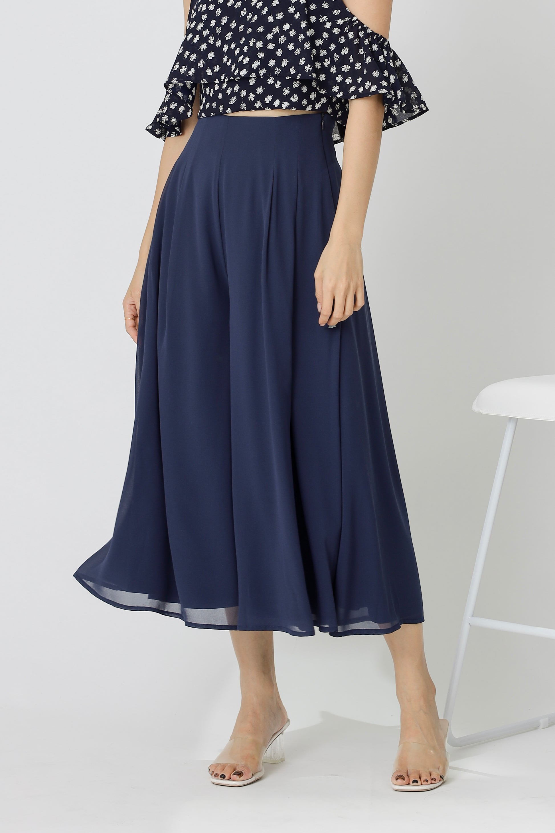 Cassidy Flare Pants - Navy
