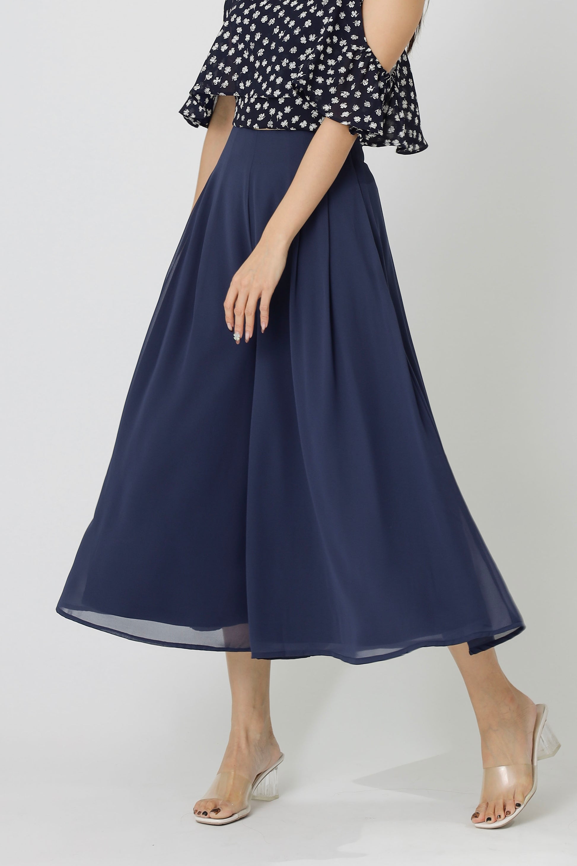 Cassidy Flare Pants - Navy