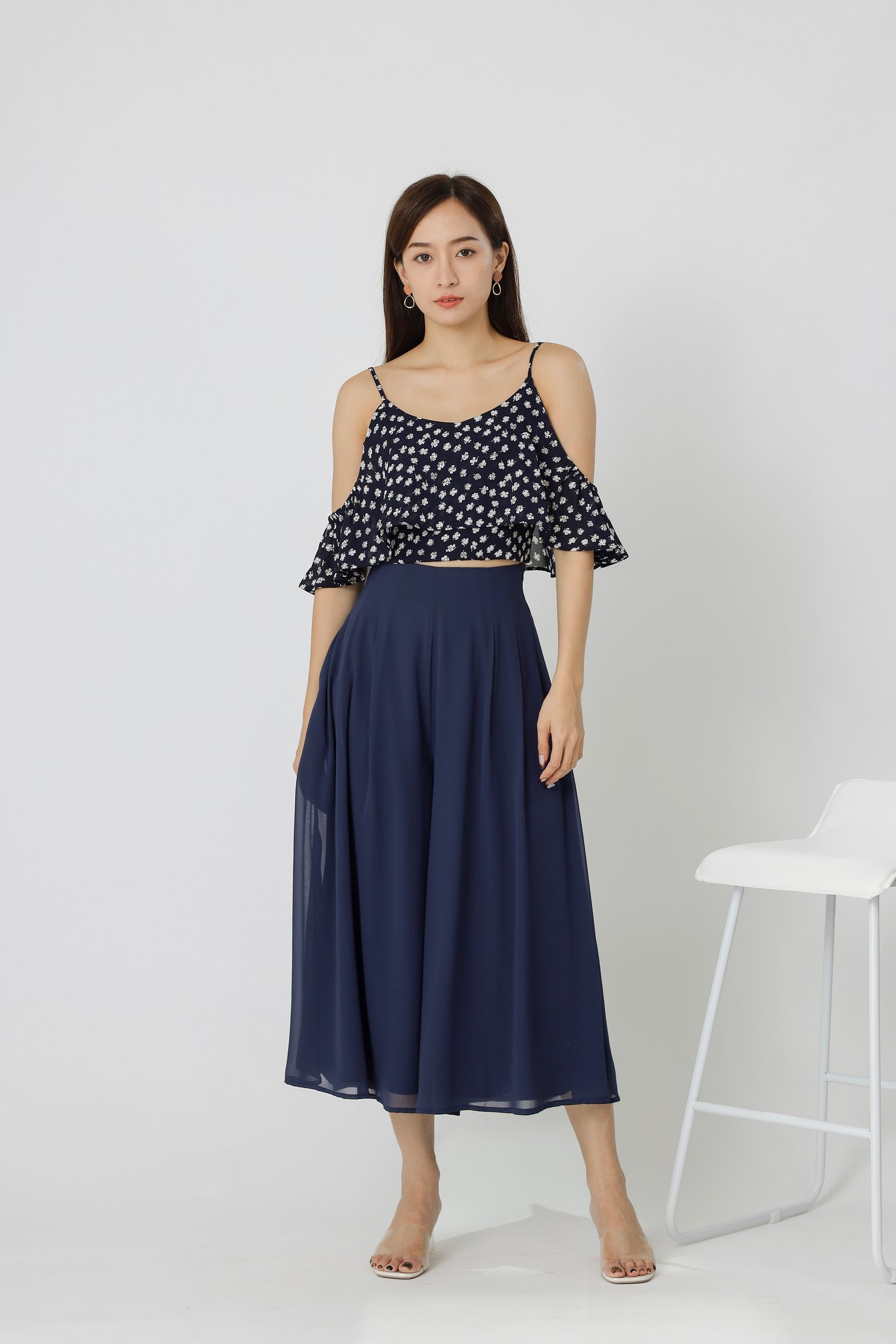 Cassidy Flare Pants - Navy