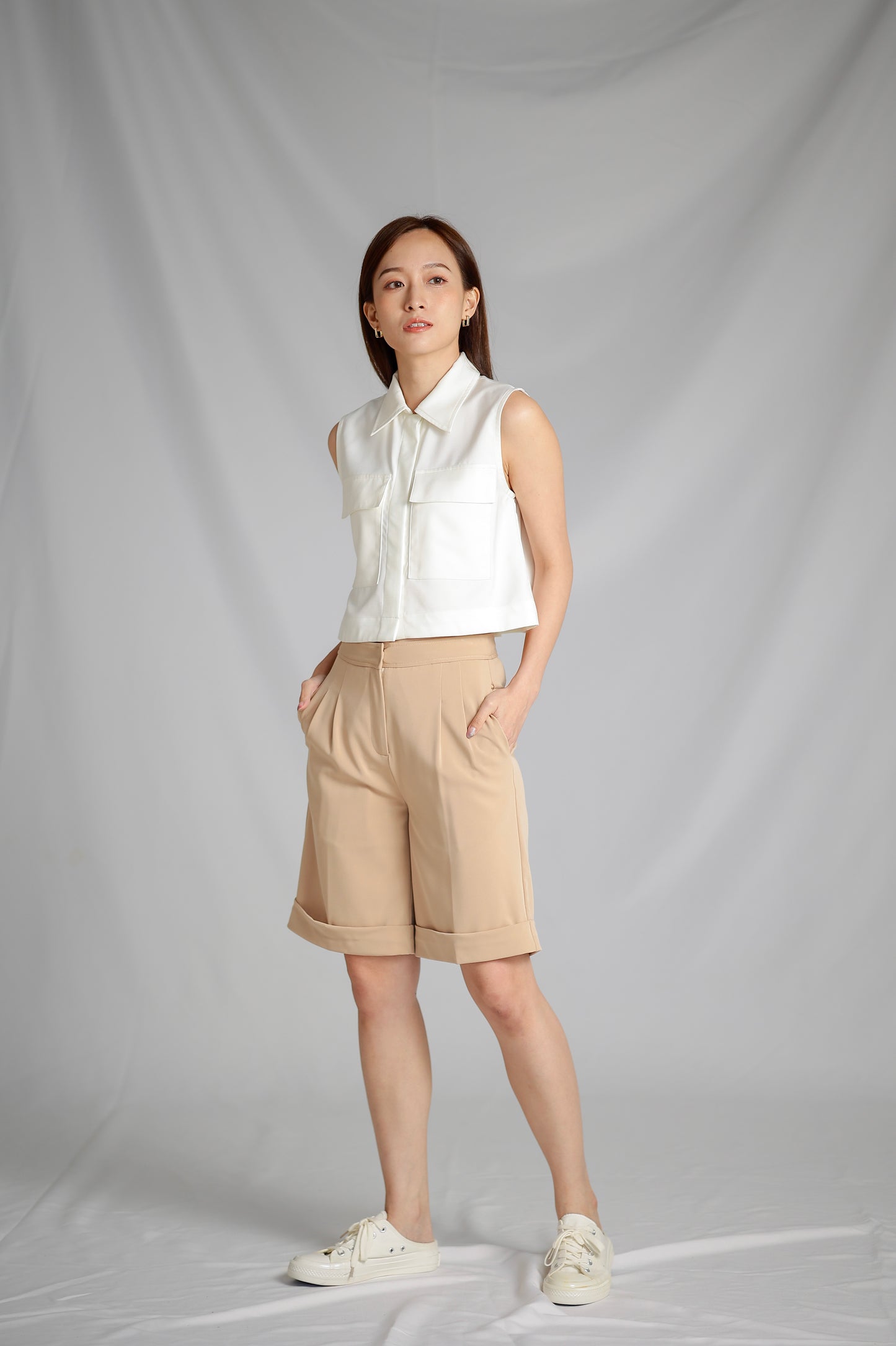 Catrin Bermuda Short - Beige