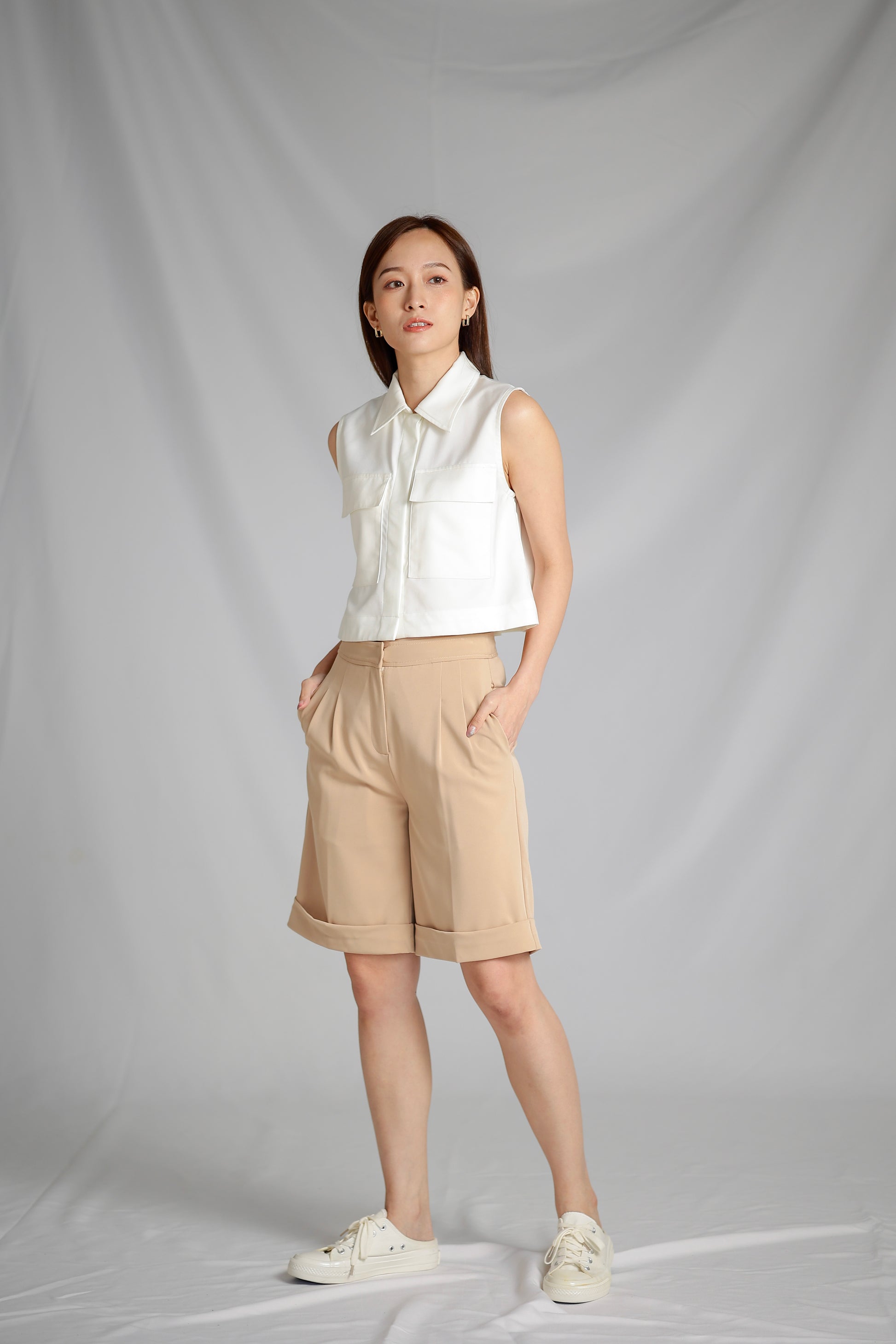 Catrin Bermuda Short - Beige
