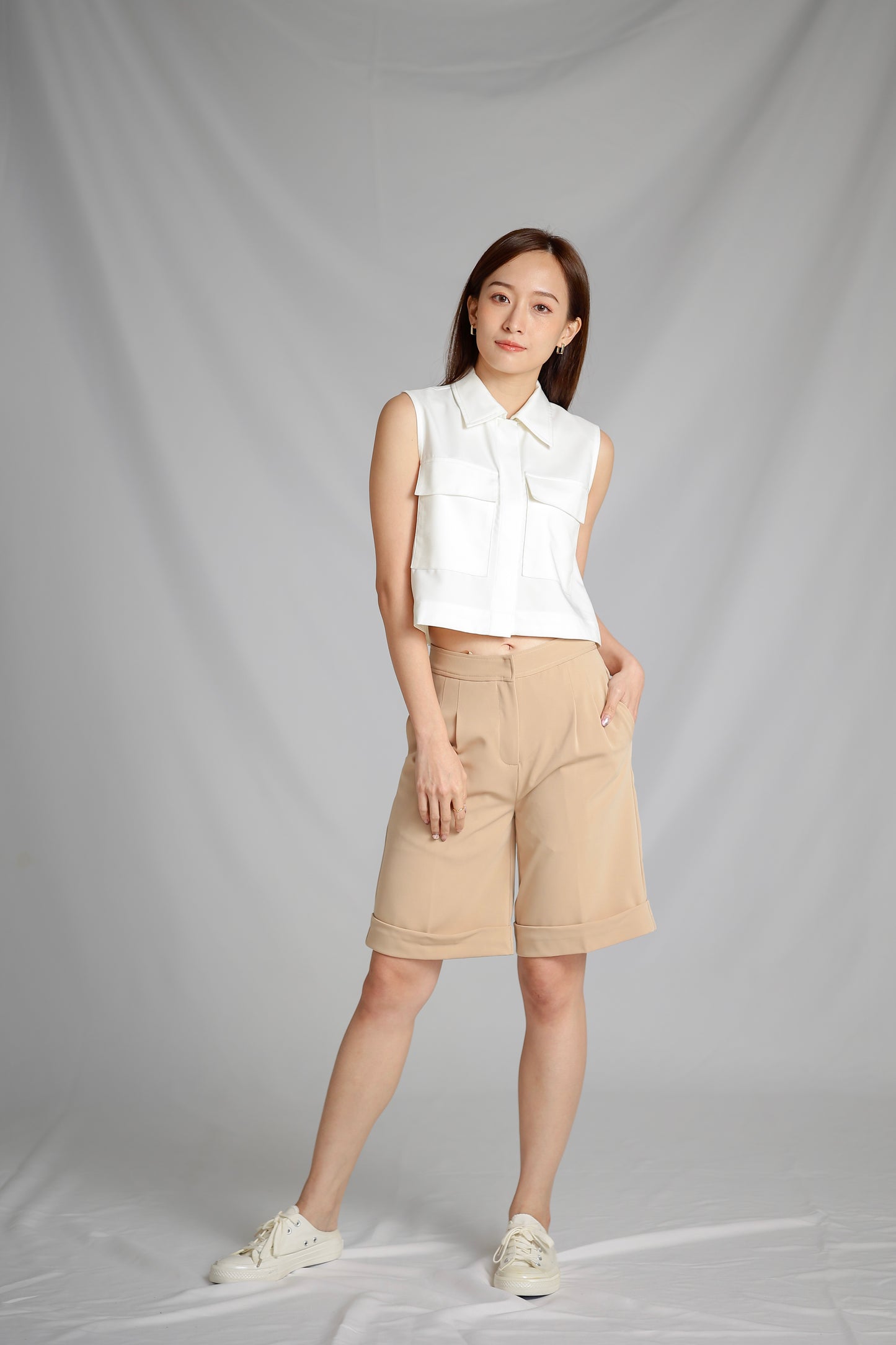 Catrin Bermuda Short - Beige