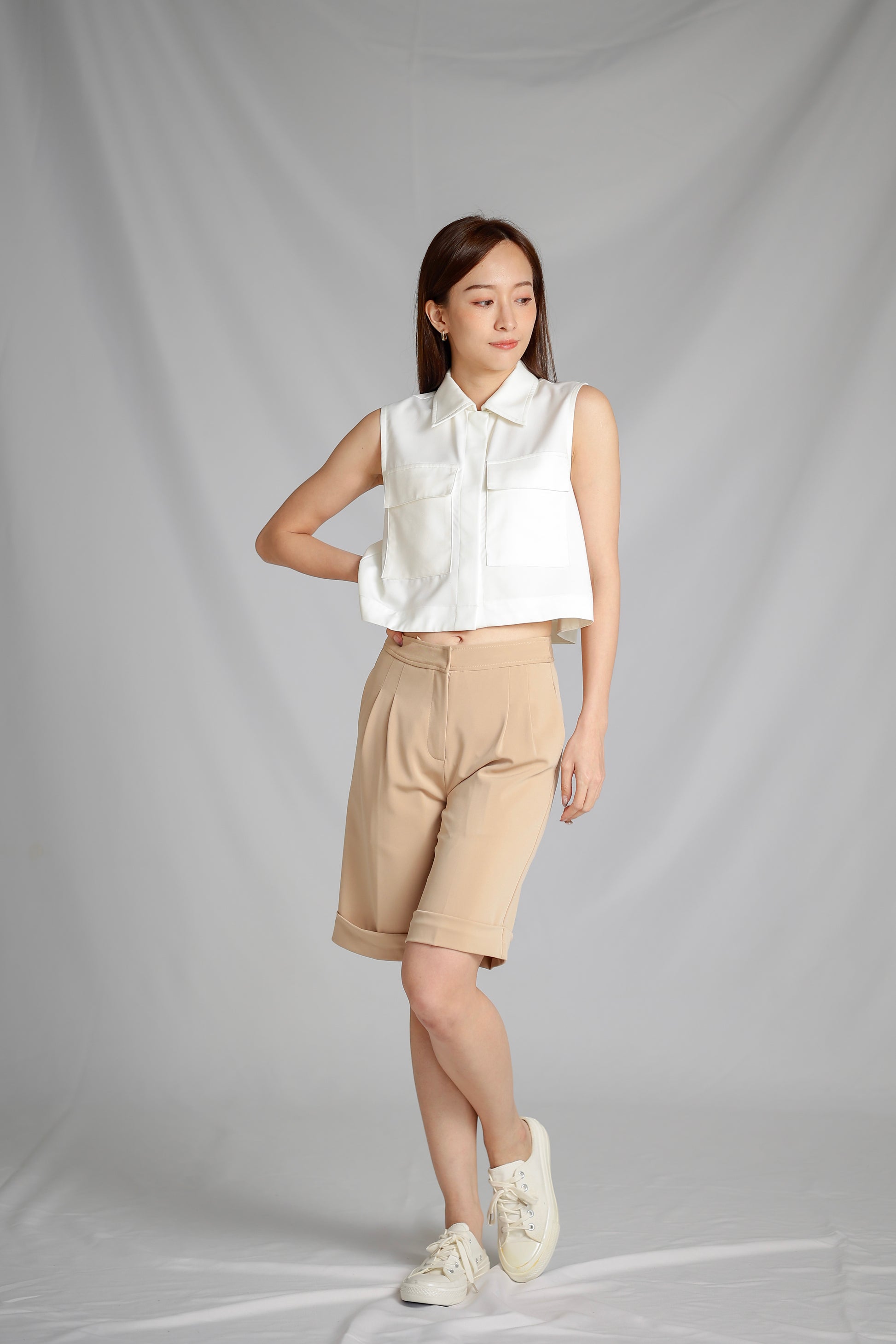 Catrin Bermuda Short - Beige